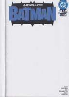 Absolute Batman #1 (2025) blank cover Regular cover included 1° print VF