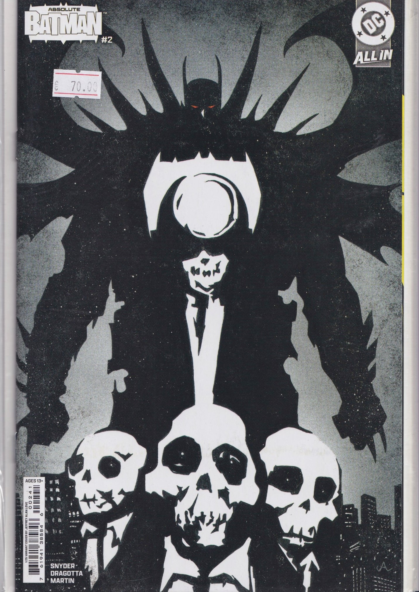 Absolute Batman #2 (2025) 1° Printing 1.25 variant . NM