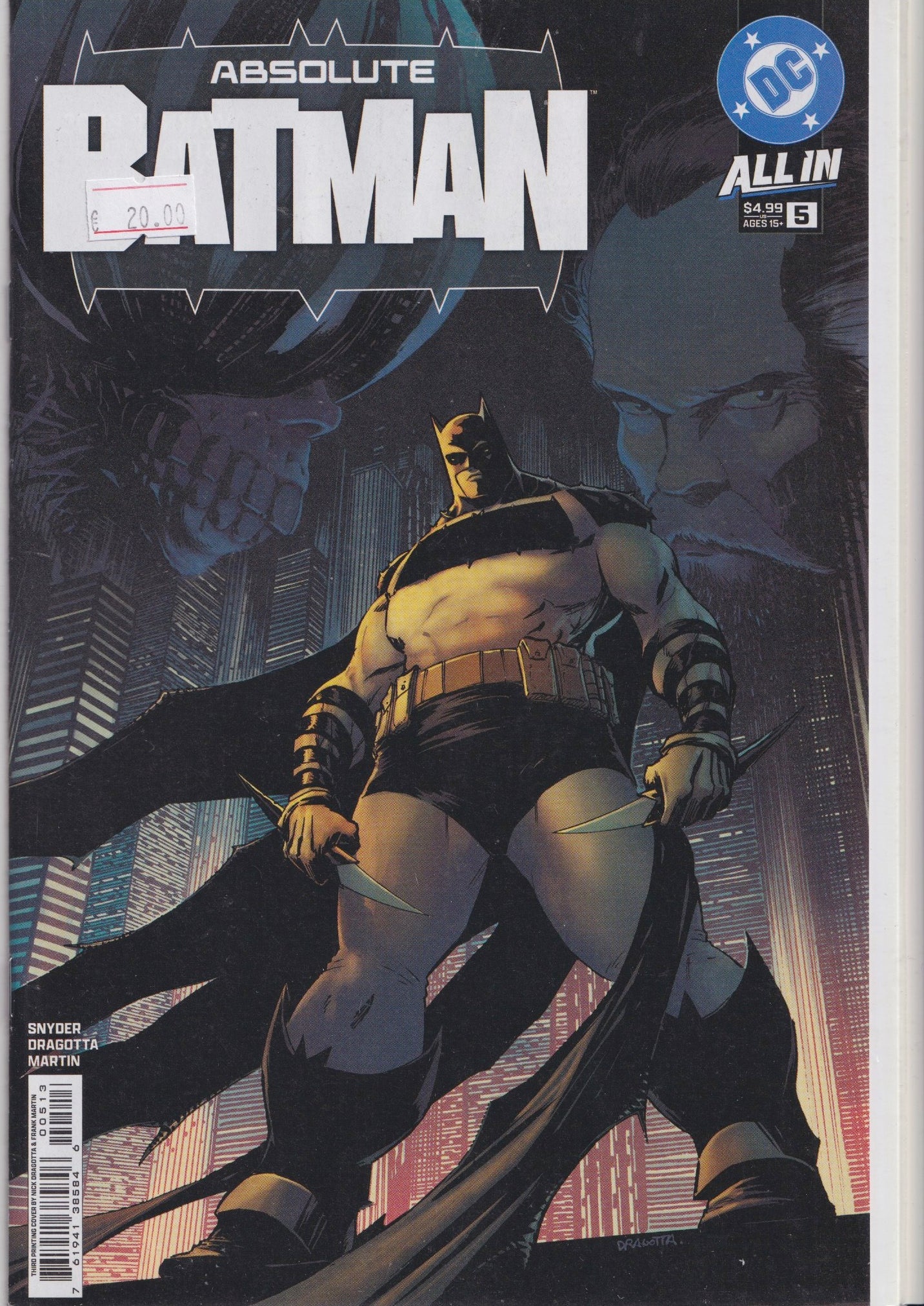 Absolute Batman #5 (2025) 3° Print NM