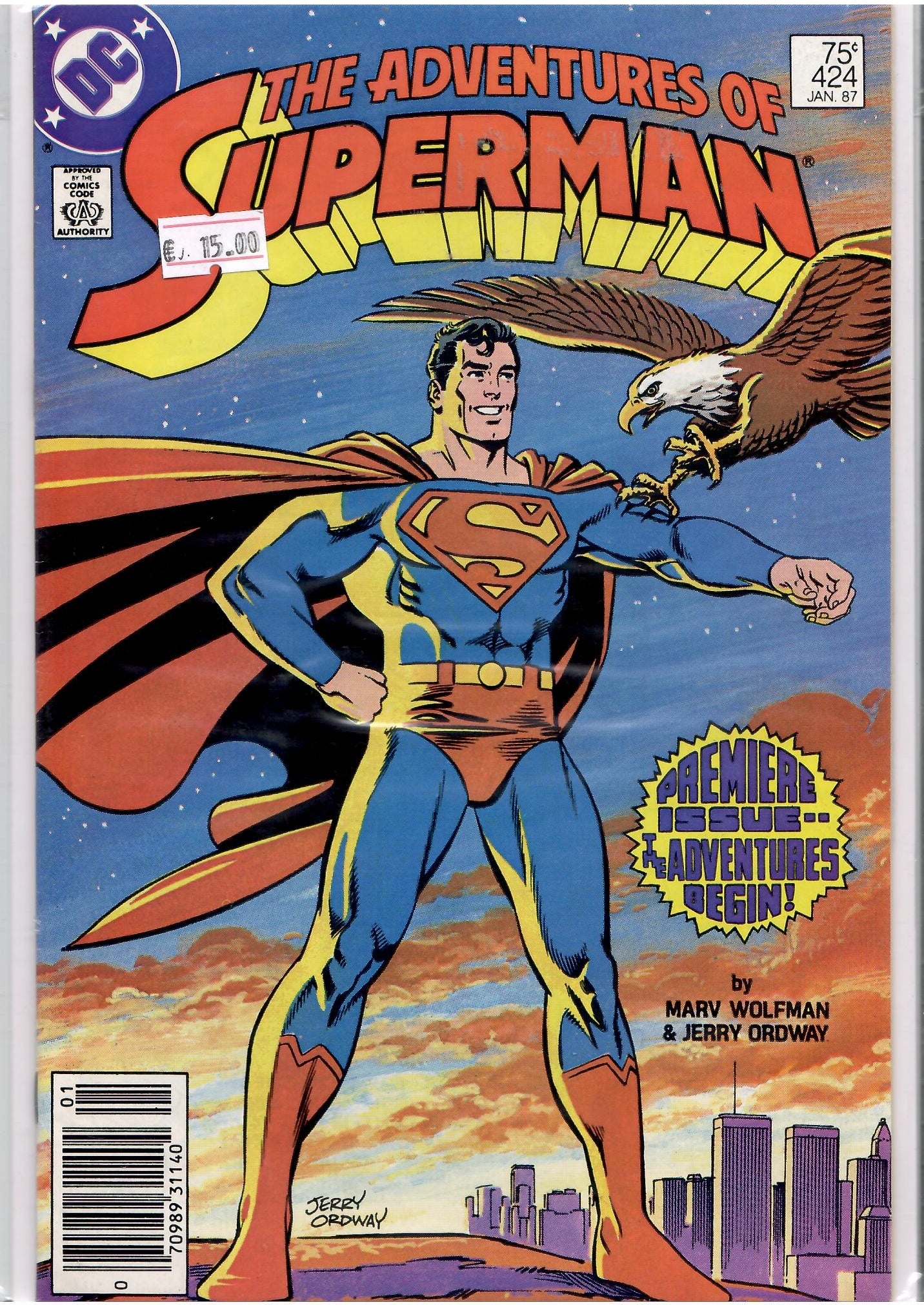Adventures of Superman #424 (1987) revamp Superman Very Fine