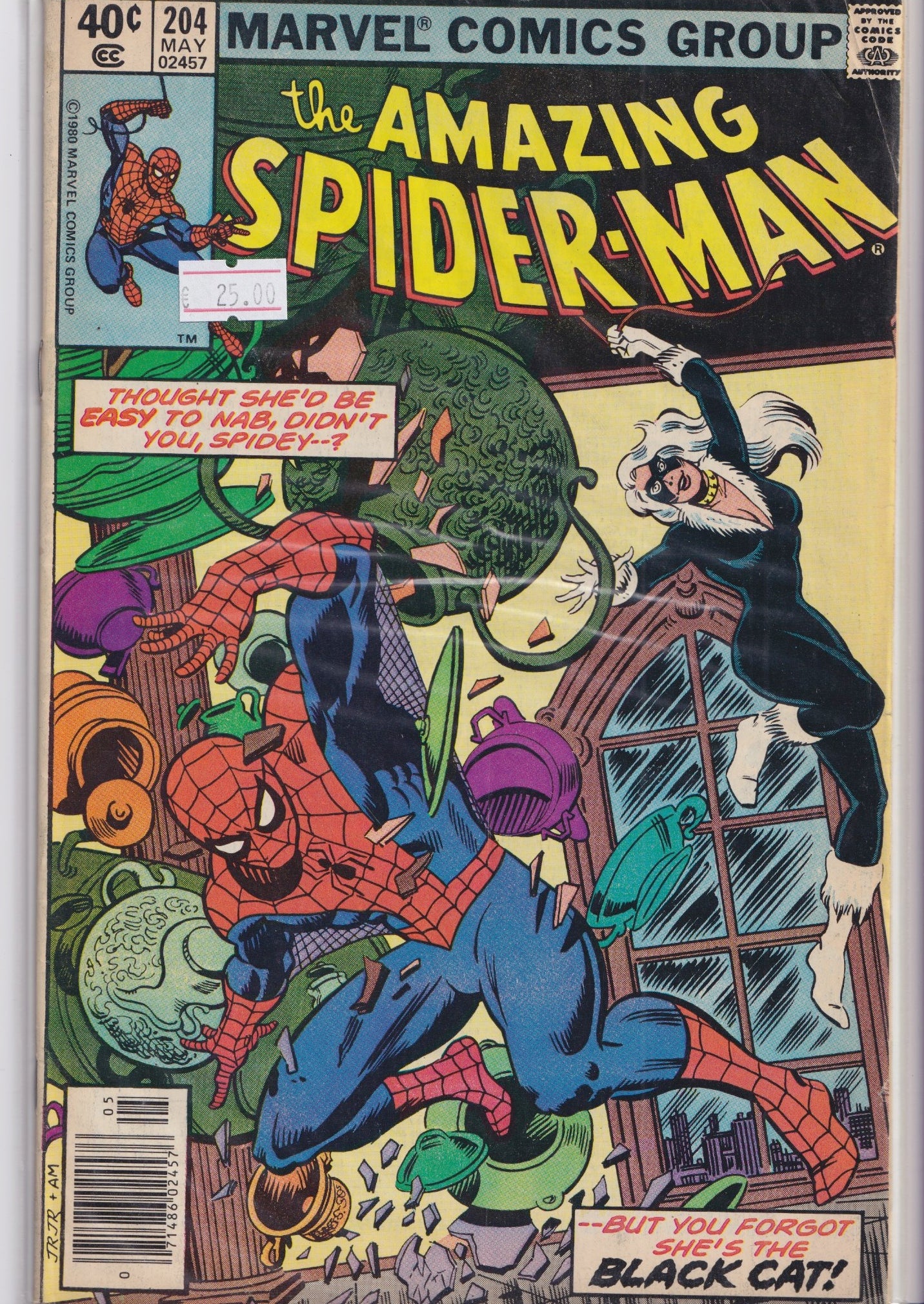 Amazing Spider-Man #204 (1980) Black Cat Fine
