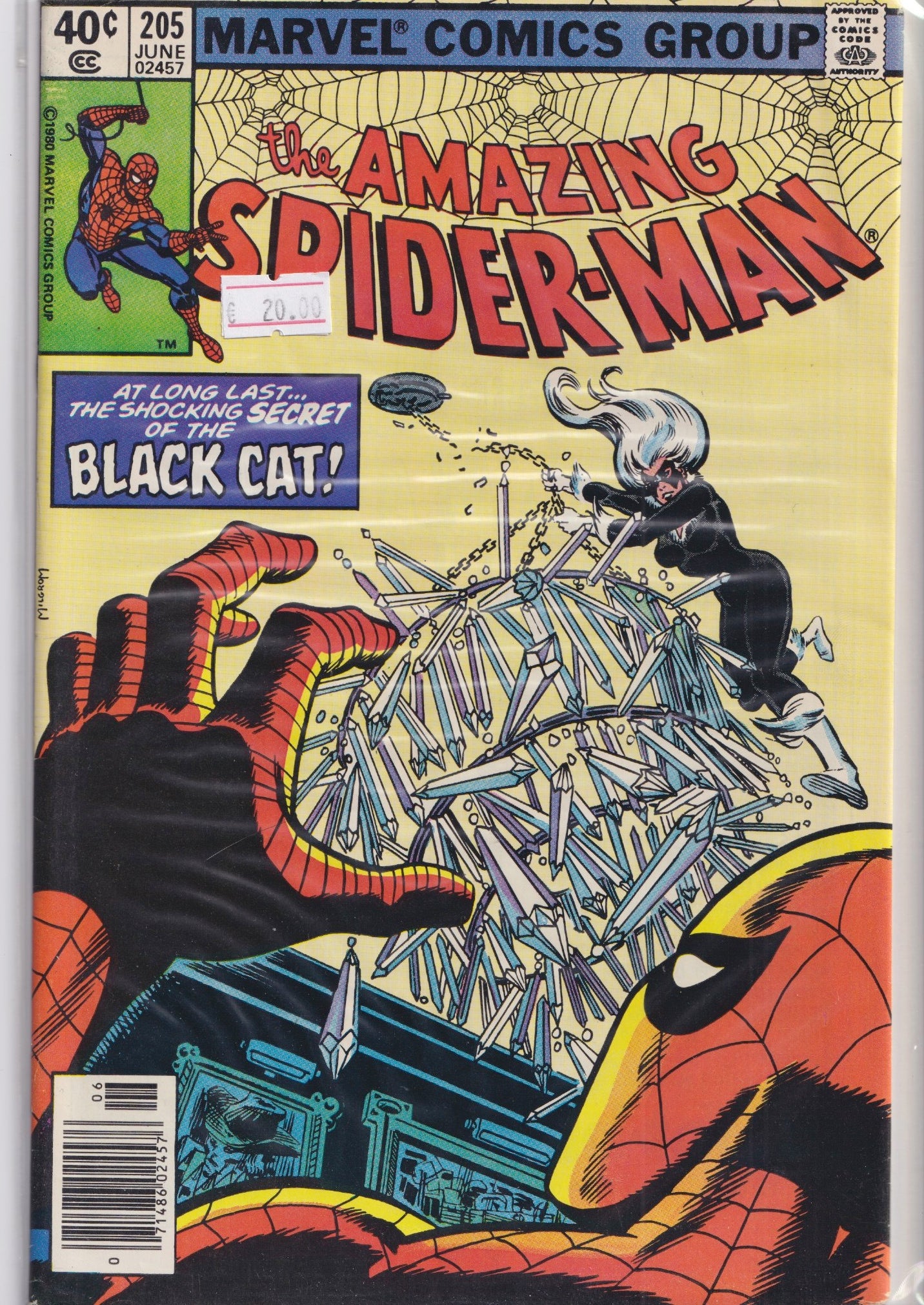 Amazing Spider-Man #205 (1980) Black Cat very Fine