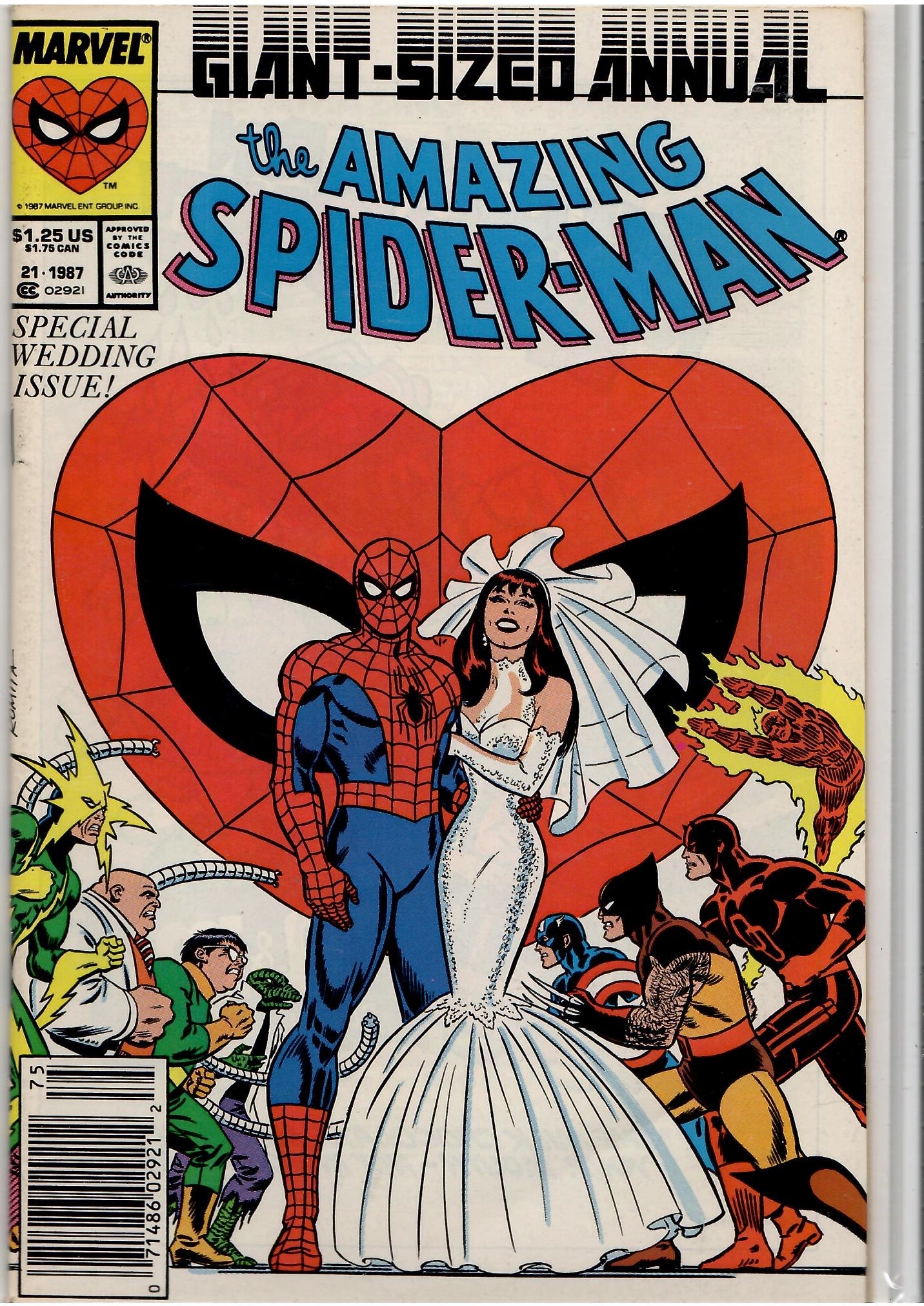 Amazing Spider-Man Annual #21 (1987) Wedding Newsstand Cover Very Fine