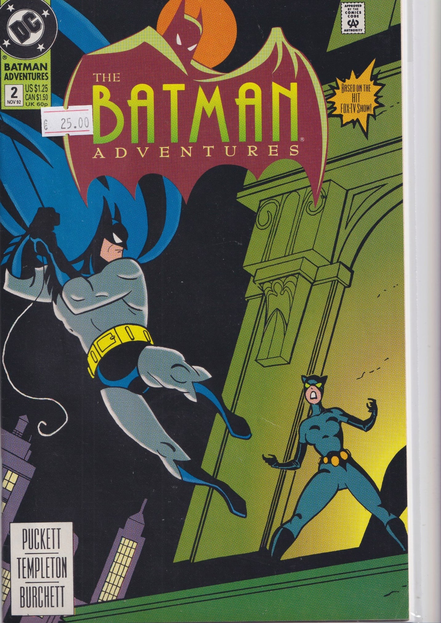 Batman Adventures #2 (1992) Based on Batman The Animated Series Very Fine