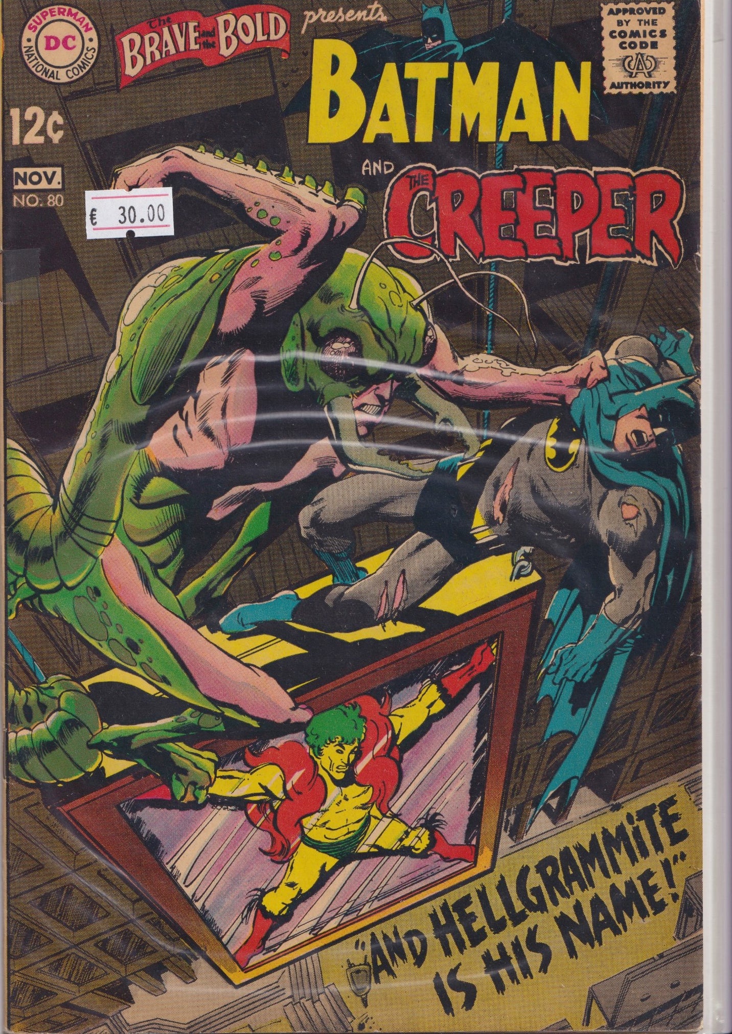 Brave and the Bold #80 (1968) Adams art Batman and the Creeper Fine