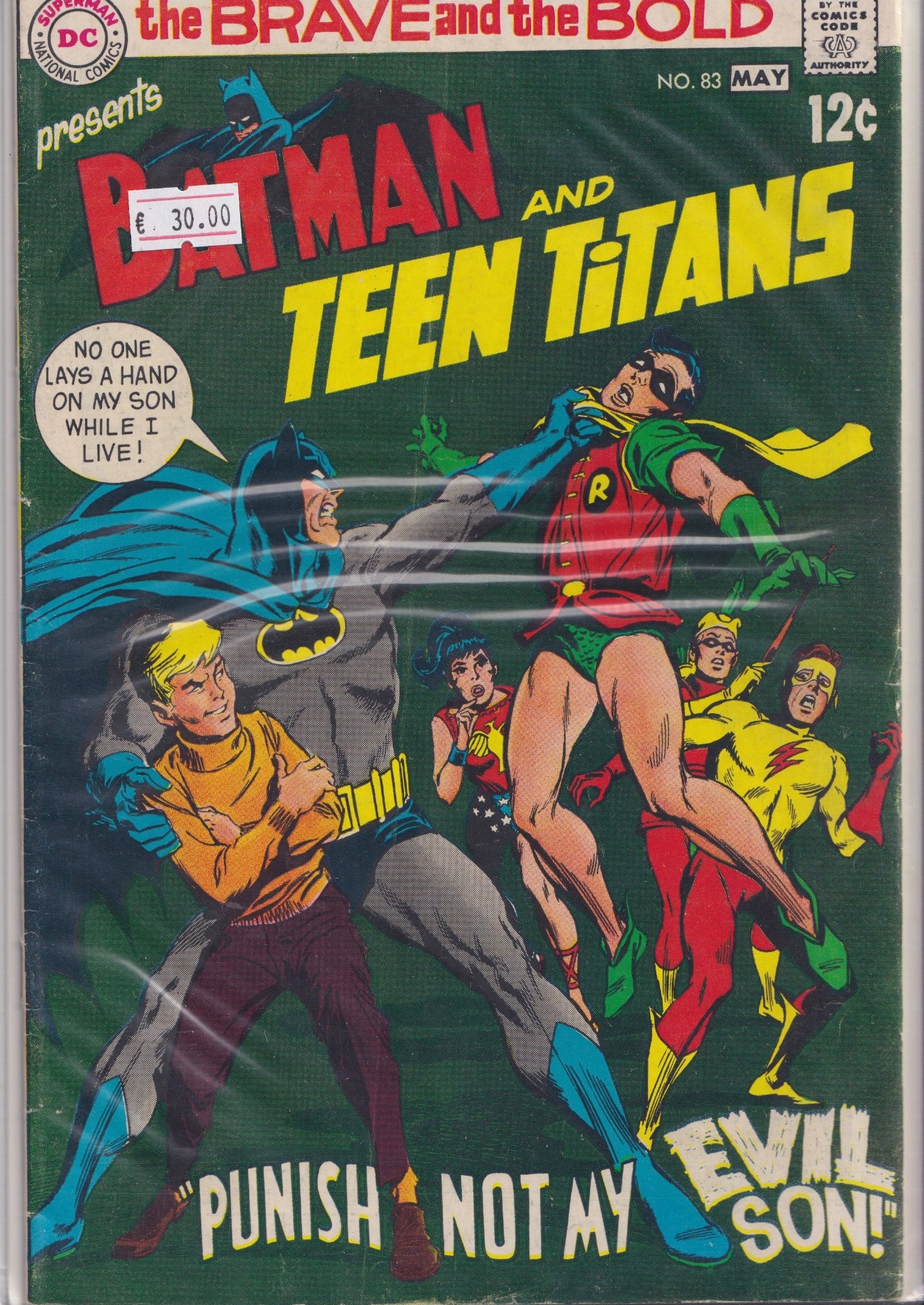 Brave and the Bold #83 (1968) Adams art Batman and the Teen Titans Fine