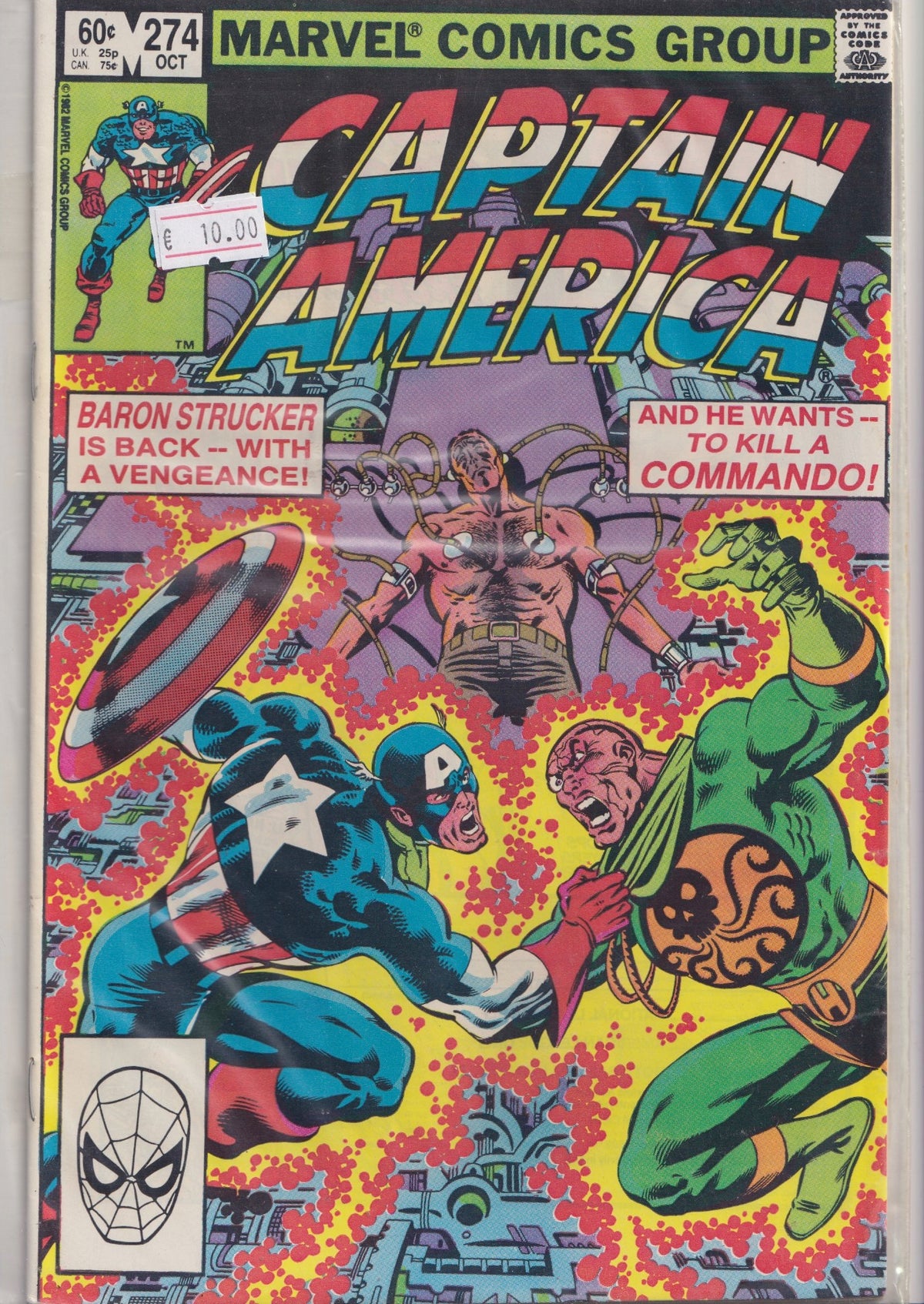 Captain America #274 (1982) Zeck art very fine FCL