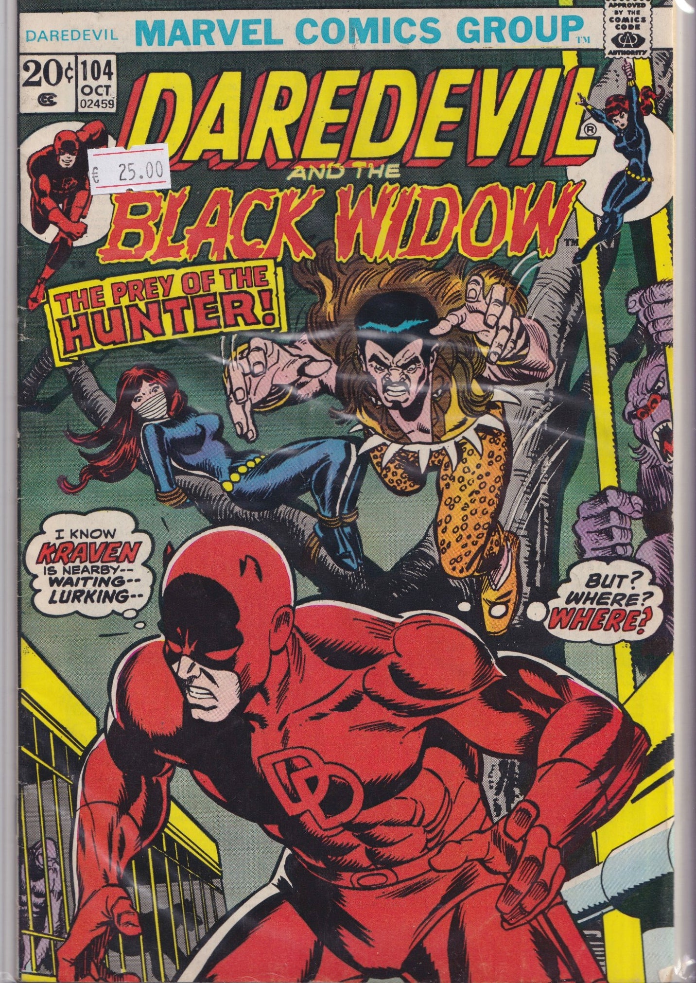 Daredevil #104 (1973) Kraven Fine-