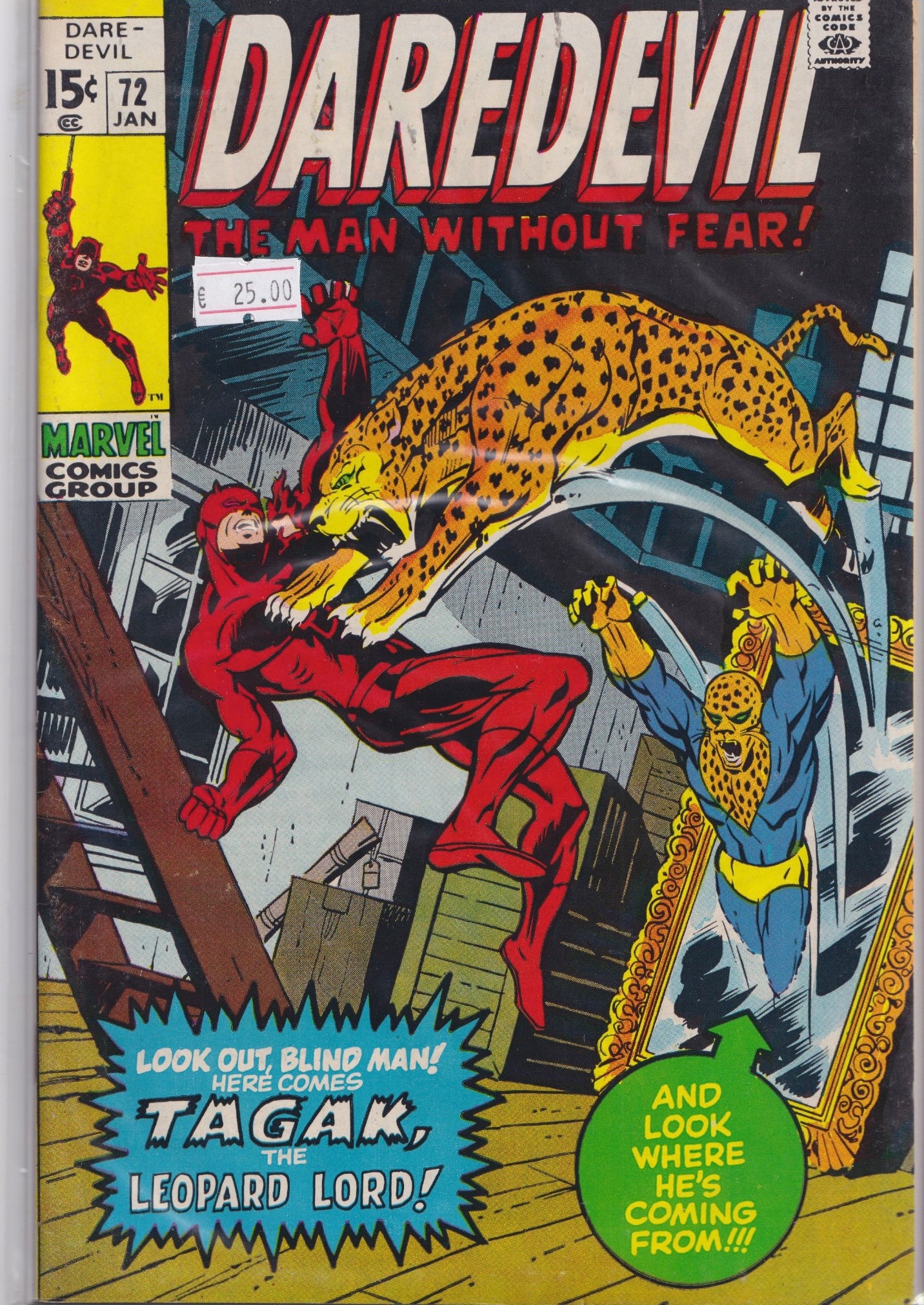 Daredevil #72 (1971) Colan DD art very Fine