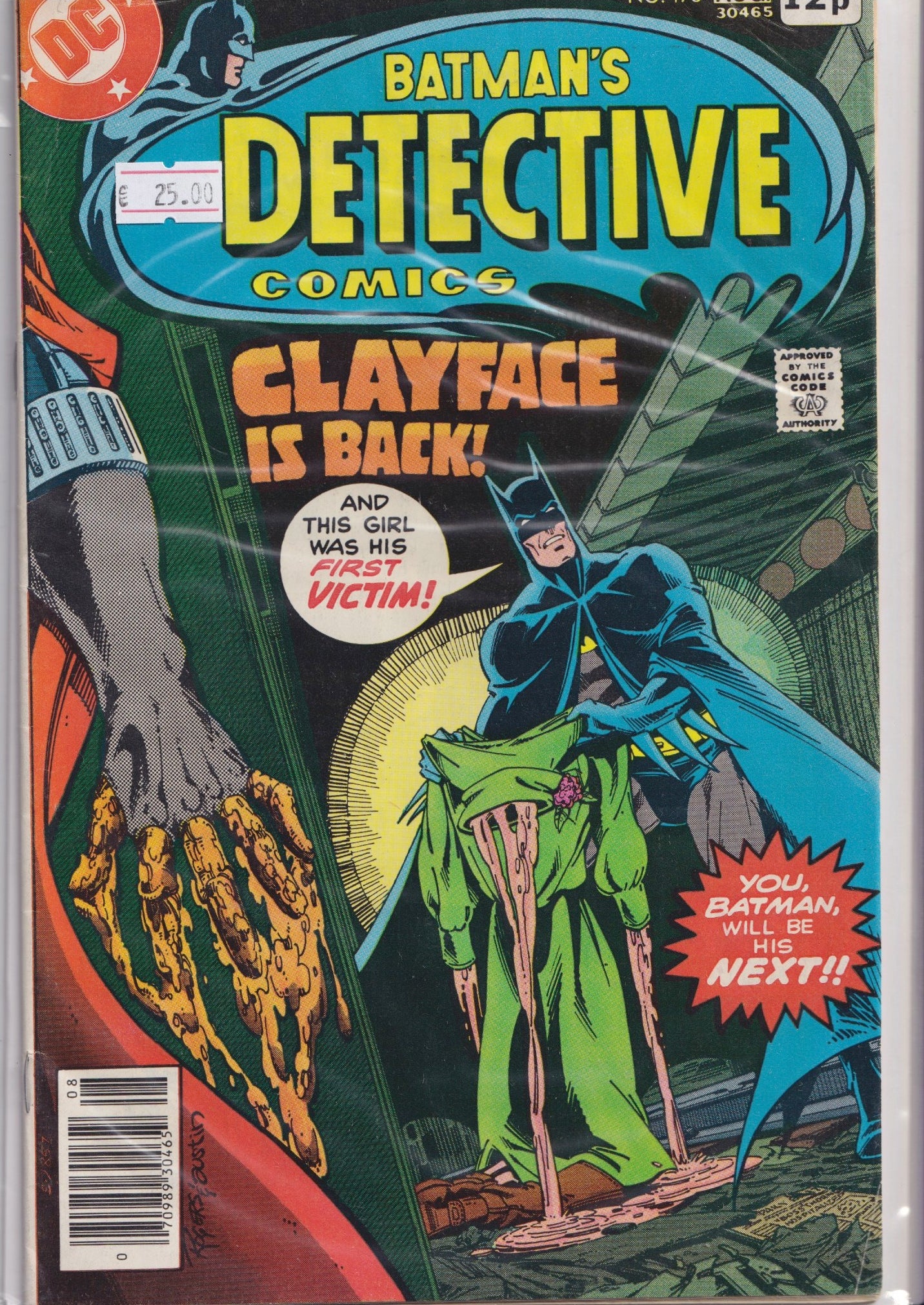 Detective Comics #478 (1978) Rogers Batman Clayface Very Fine