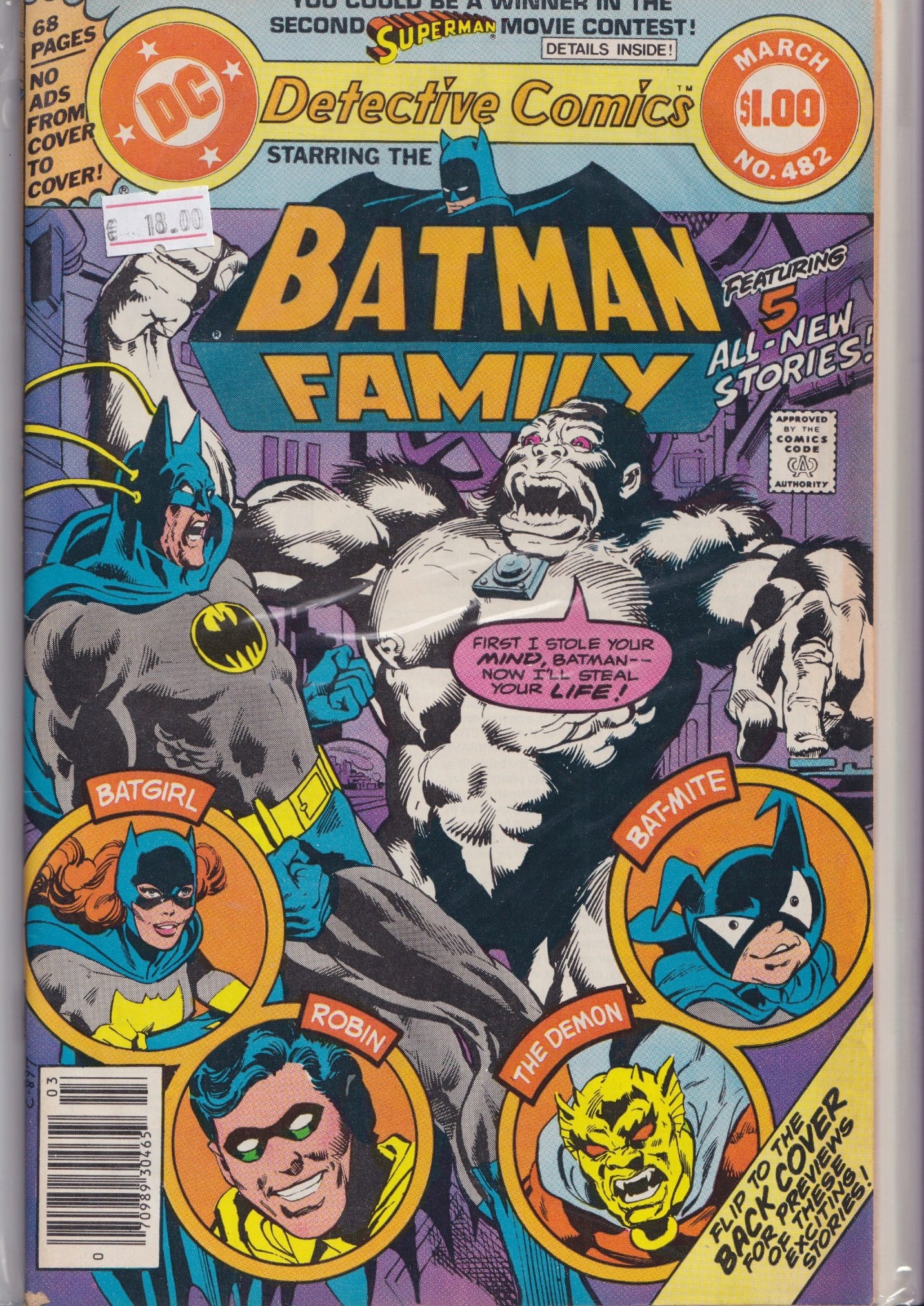 Detective Comics #482 (1979) Starlin, Golden art Fine