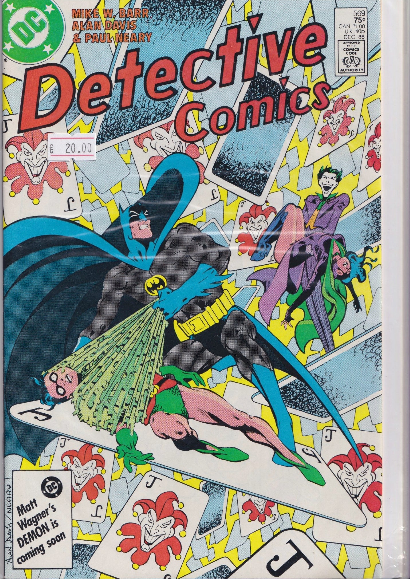 Detective Comics #569 (1986) Joker- Davis art begins Very Fine