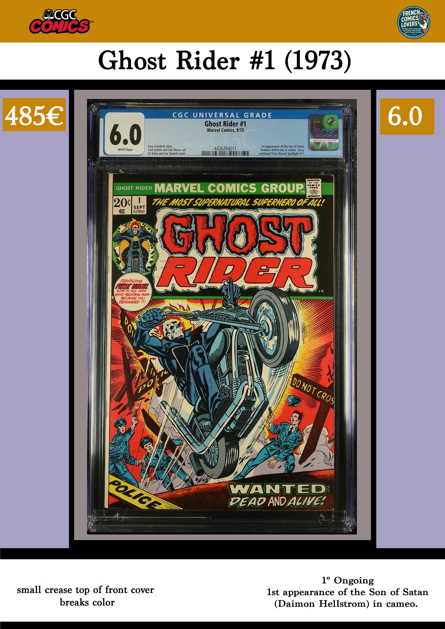 Ghost Rider #1 (1973) CGC 6.0