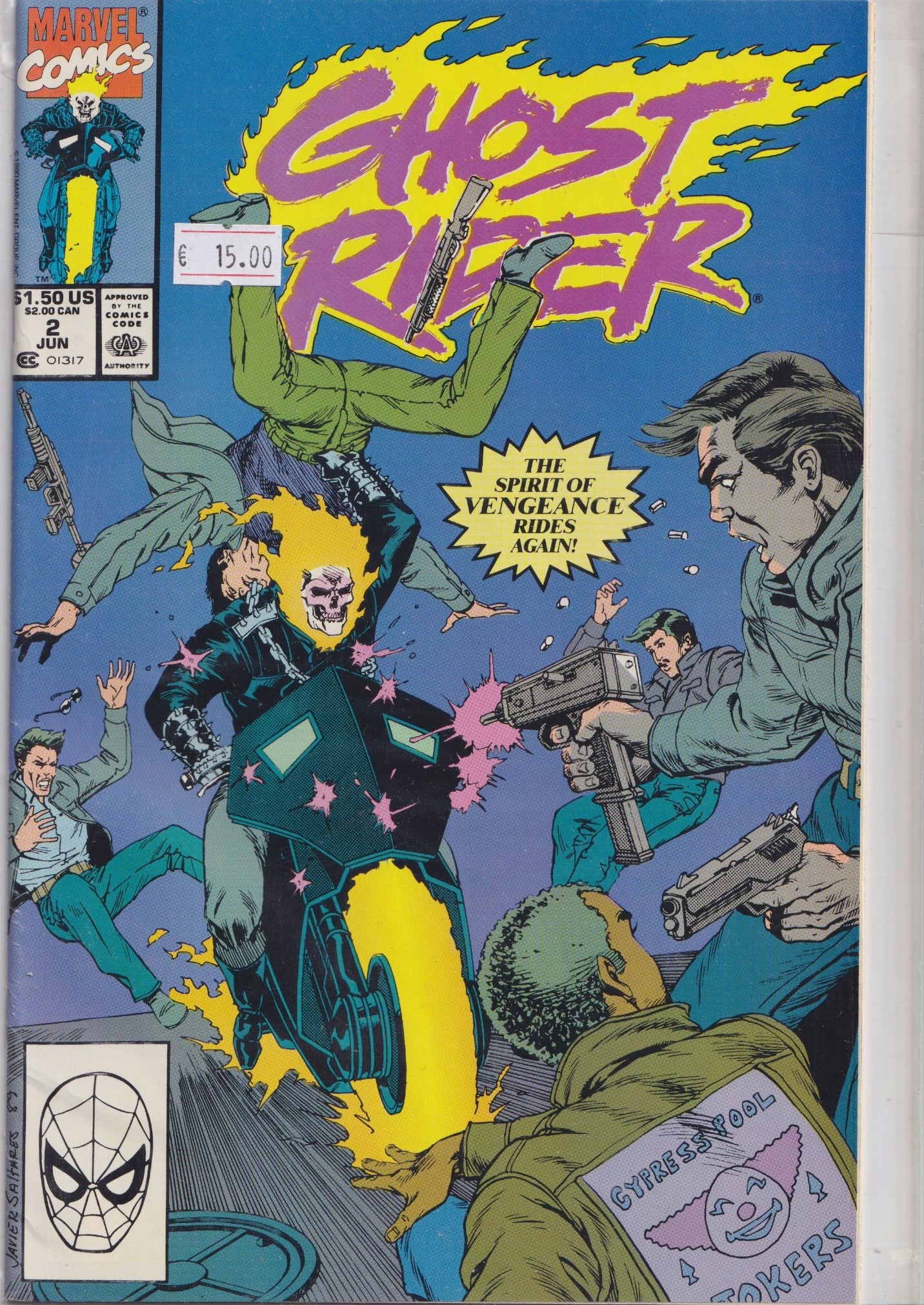 Ghost Rider #2( 1990) New Ghost Rider Very Fine