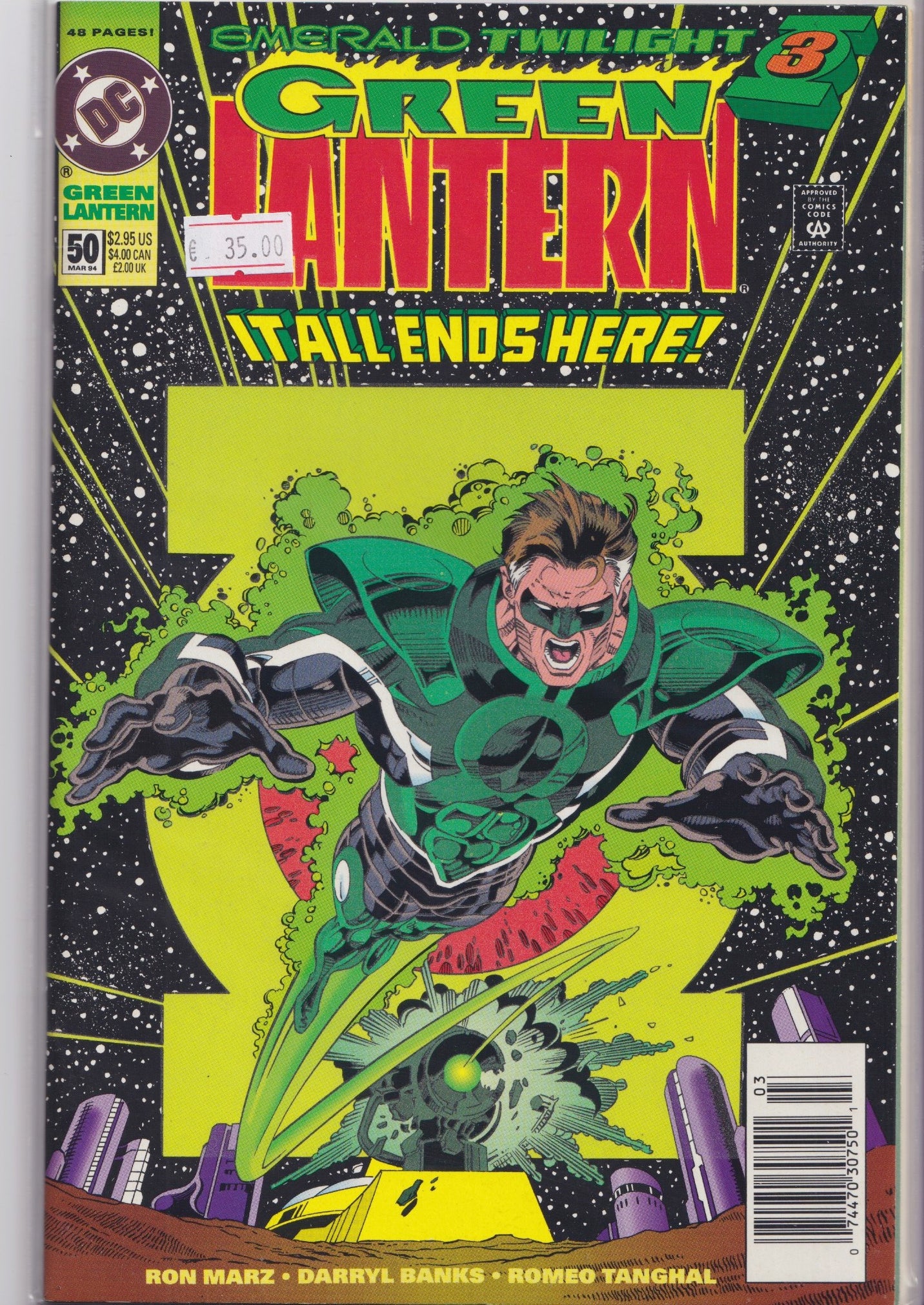 Green lantern #50 (1994) 1° Parallax Very Fine