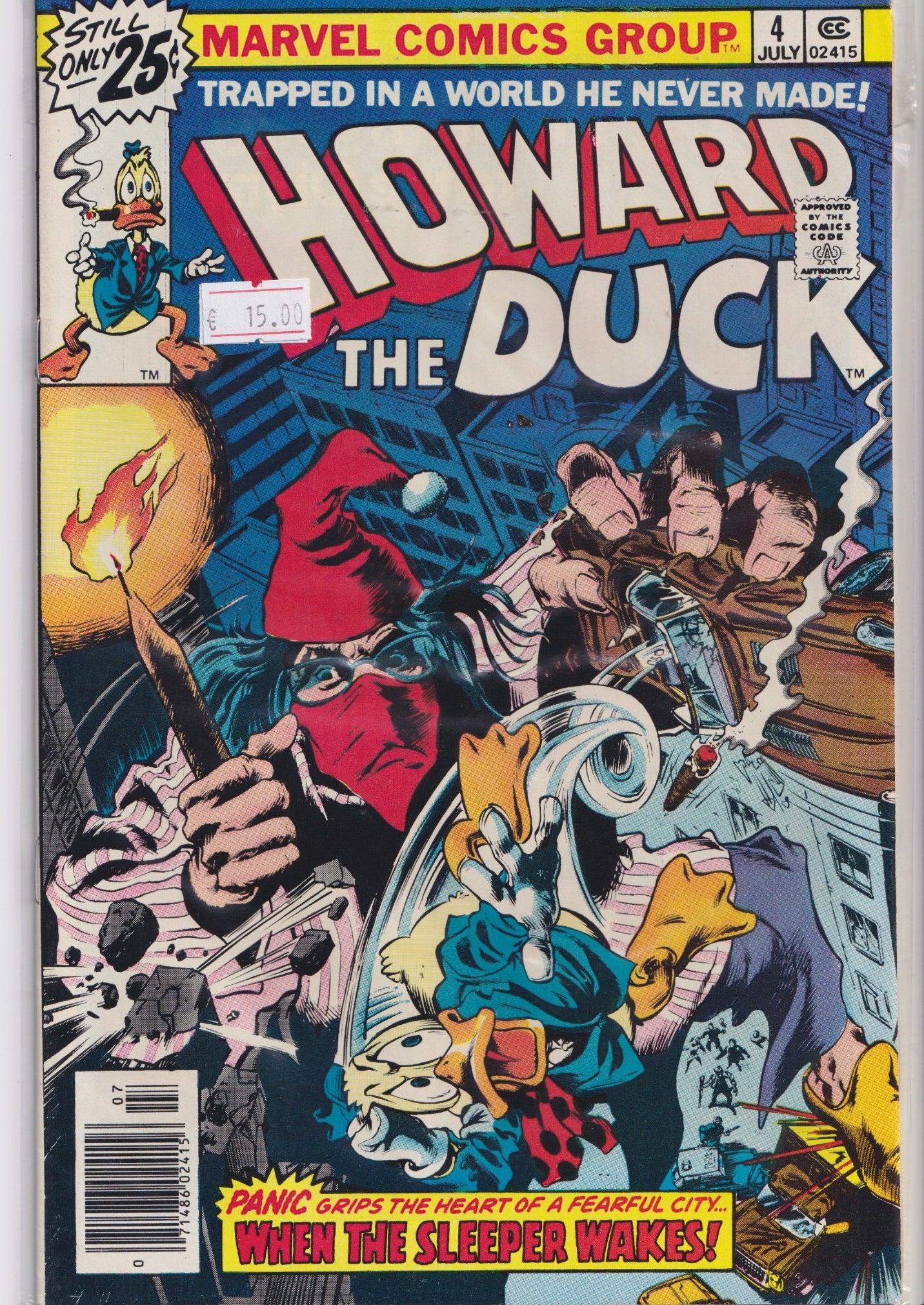 Howard The Duck #4 (1976) Colan art begins Very Fine