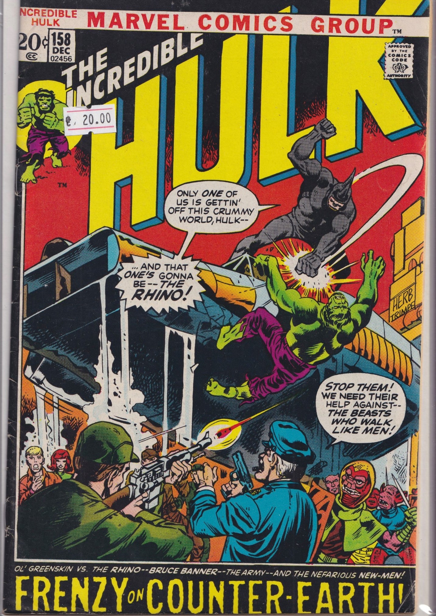 Hulk #158 (1972) Fine