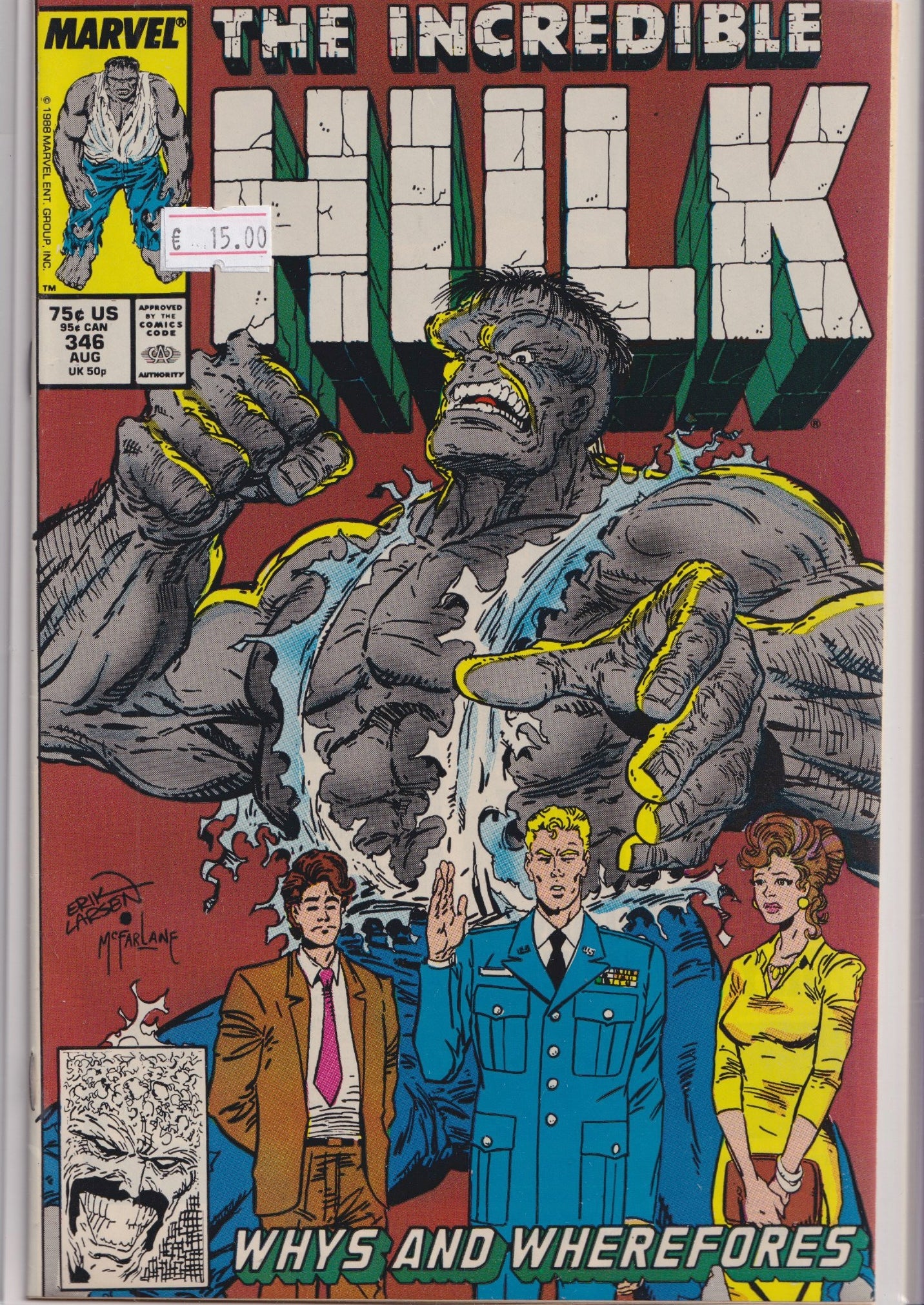 Hulk #346 (1988) McFarlane art very Fine