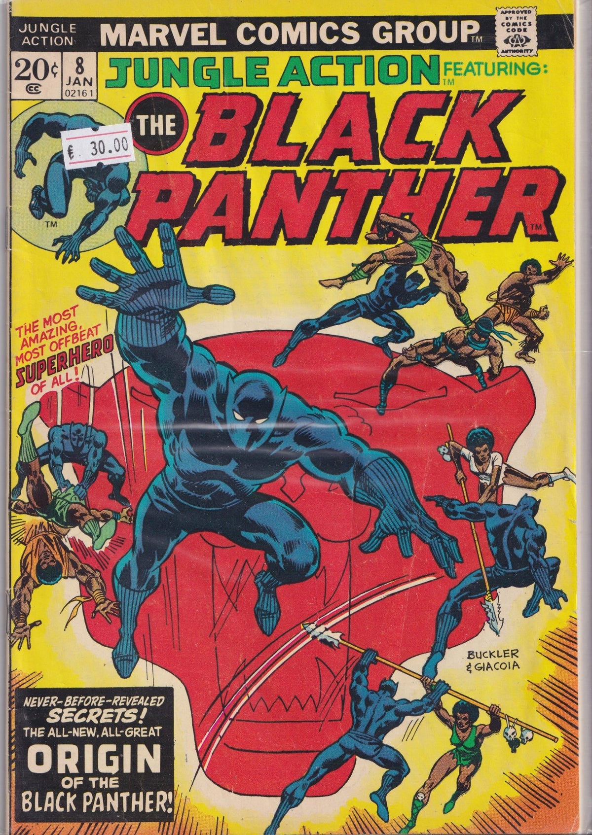 Jungle Action #8 (1974) Black Panther Fine FCL