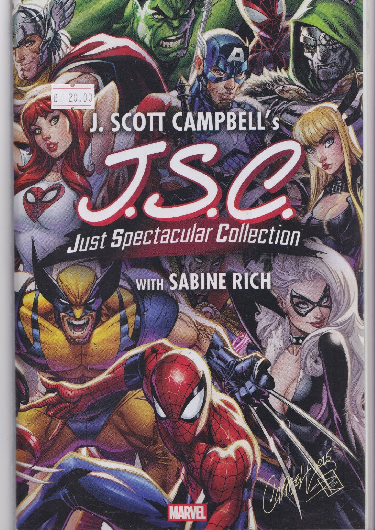 Just Spectacular Collection (2026) Marvel J.Scott Campbell art portfolio NM