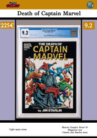 Marvel Graphic Novel : Death of Captain Marvel (1982) Classic Stralin story CGC 9.2