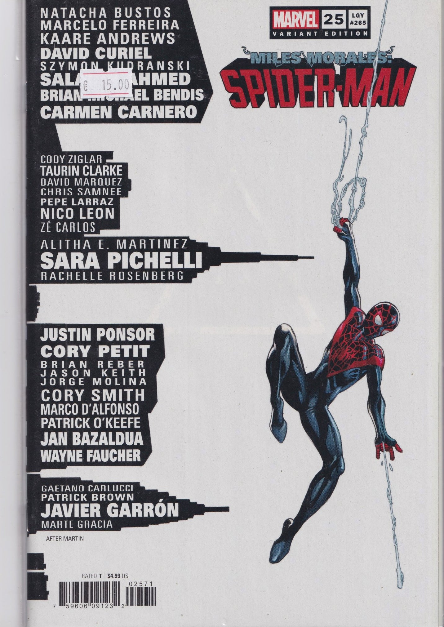 Miles Morales Spider-man #25 (2019) anniversary issue NM
