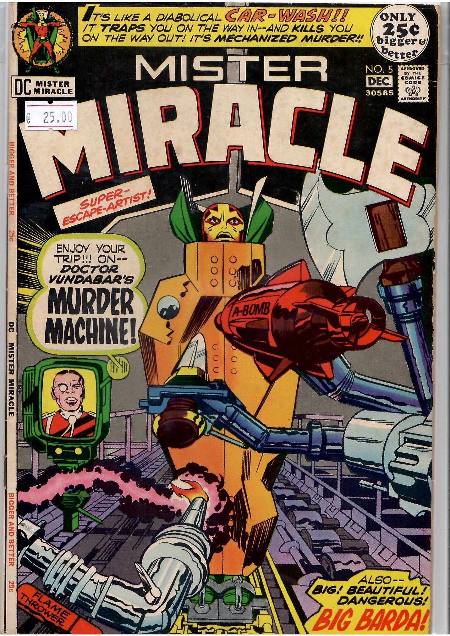 Mister Miracle #5 (1971) Kirby 4 world Fine
