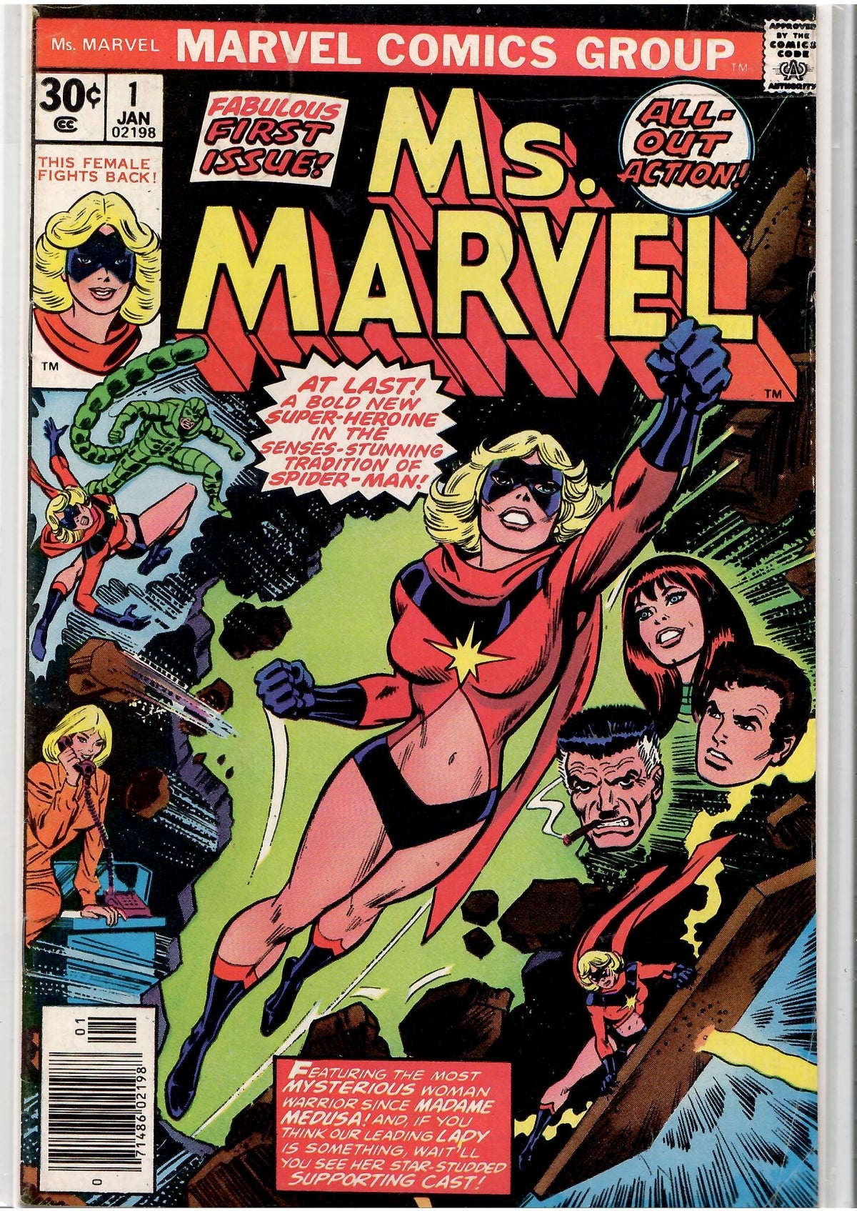 Ms Marvel #1 (1977) Intro Ms Marvel Carol Danvers Fine-