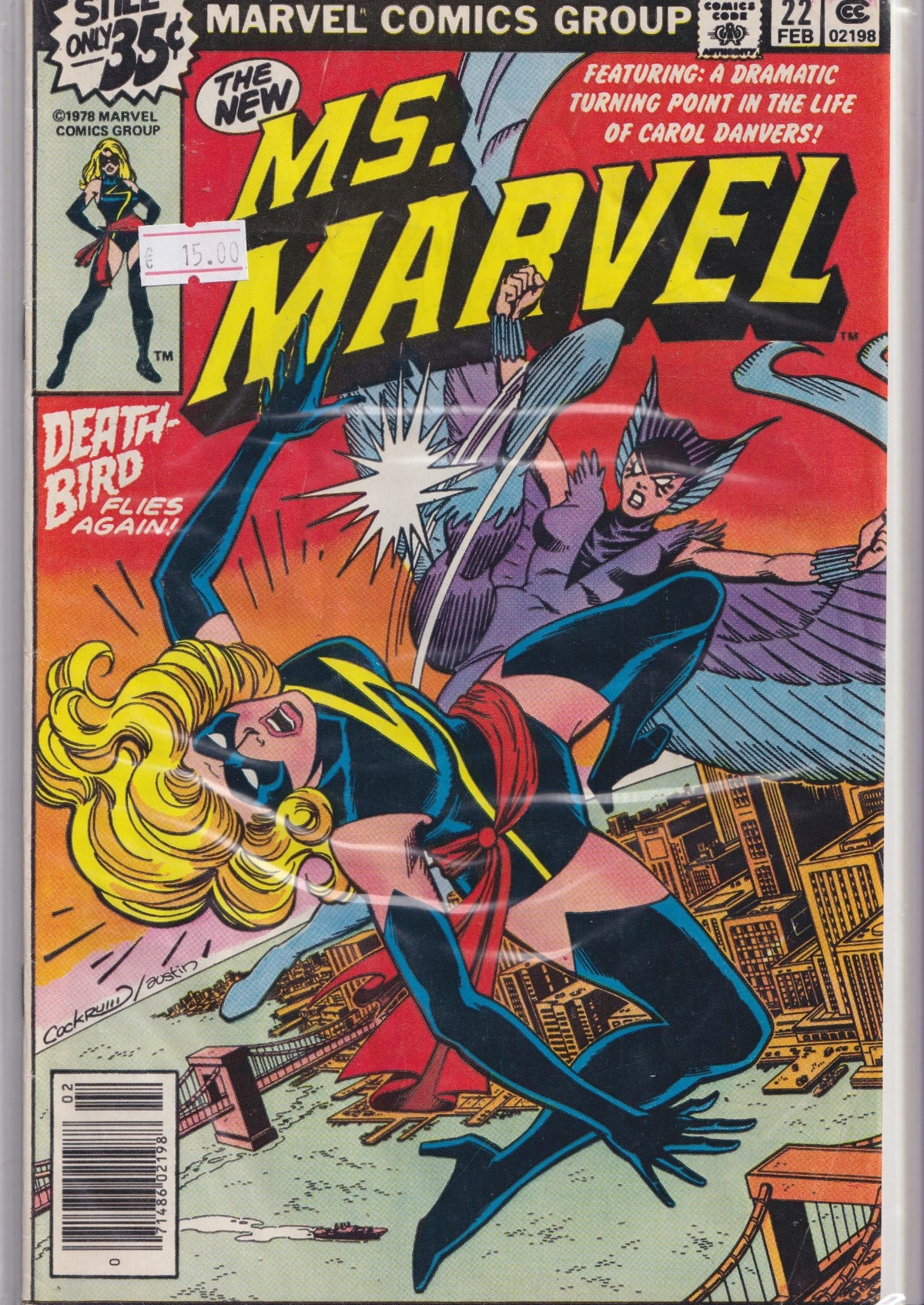 Ms Marvel #22 (1979) Death-Bird (2nd appearance) ,Mystique Fine FC
