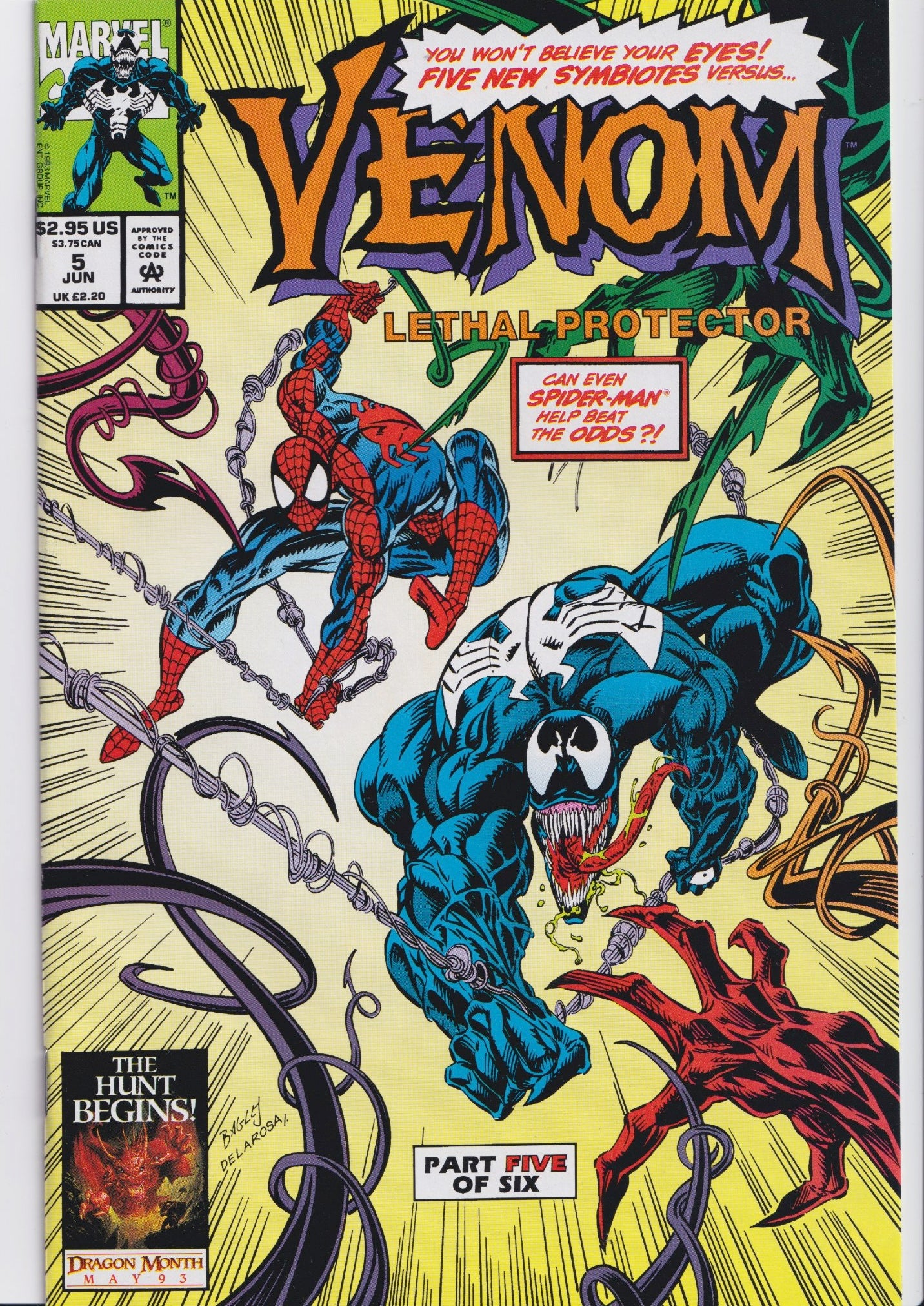 Venom Lethal Protector #1-6 (1993) Full set 1° Venom serie Very Fine