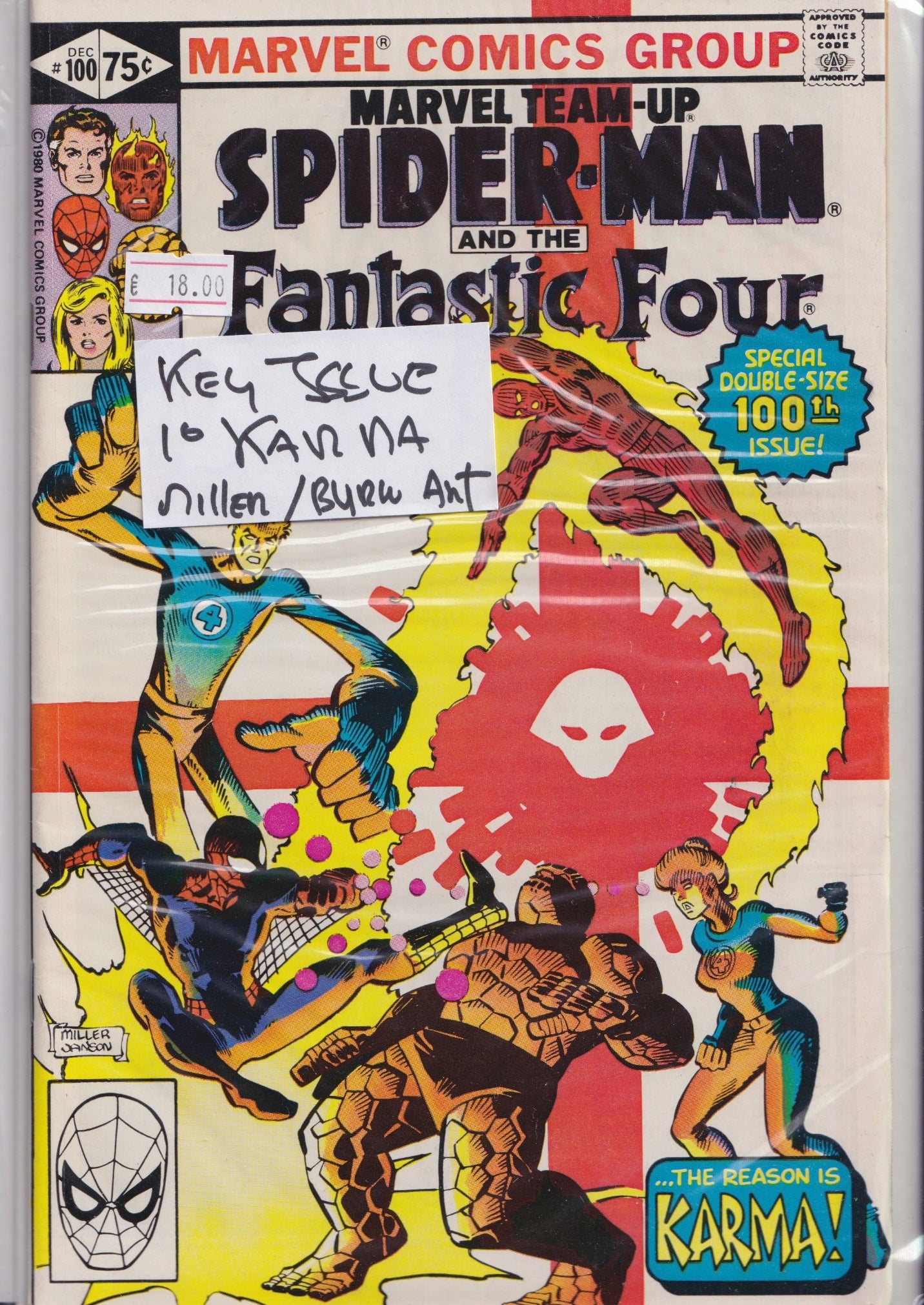 Marvel Team-Up #100 (1980) Fantastic Four Byrne / Miller F+ - French Comics Lovers