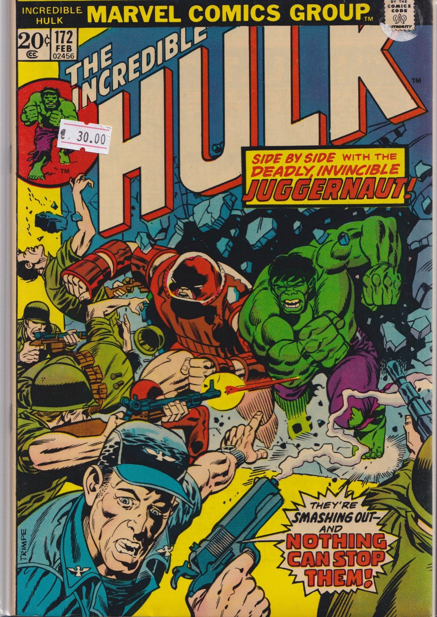 Hulk #172 (1974) Juggernaut Fine - French Comics Lovers