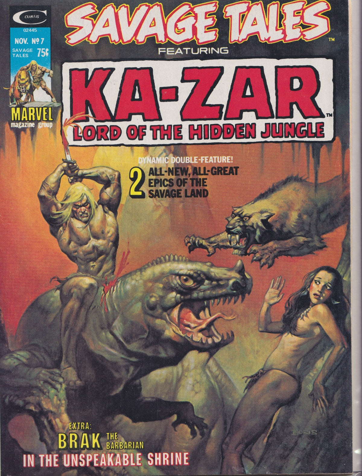 Savage Tales #7 (1974) Ka-Zar Fine FCL