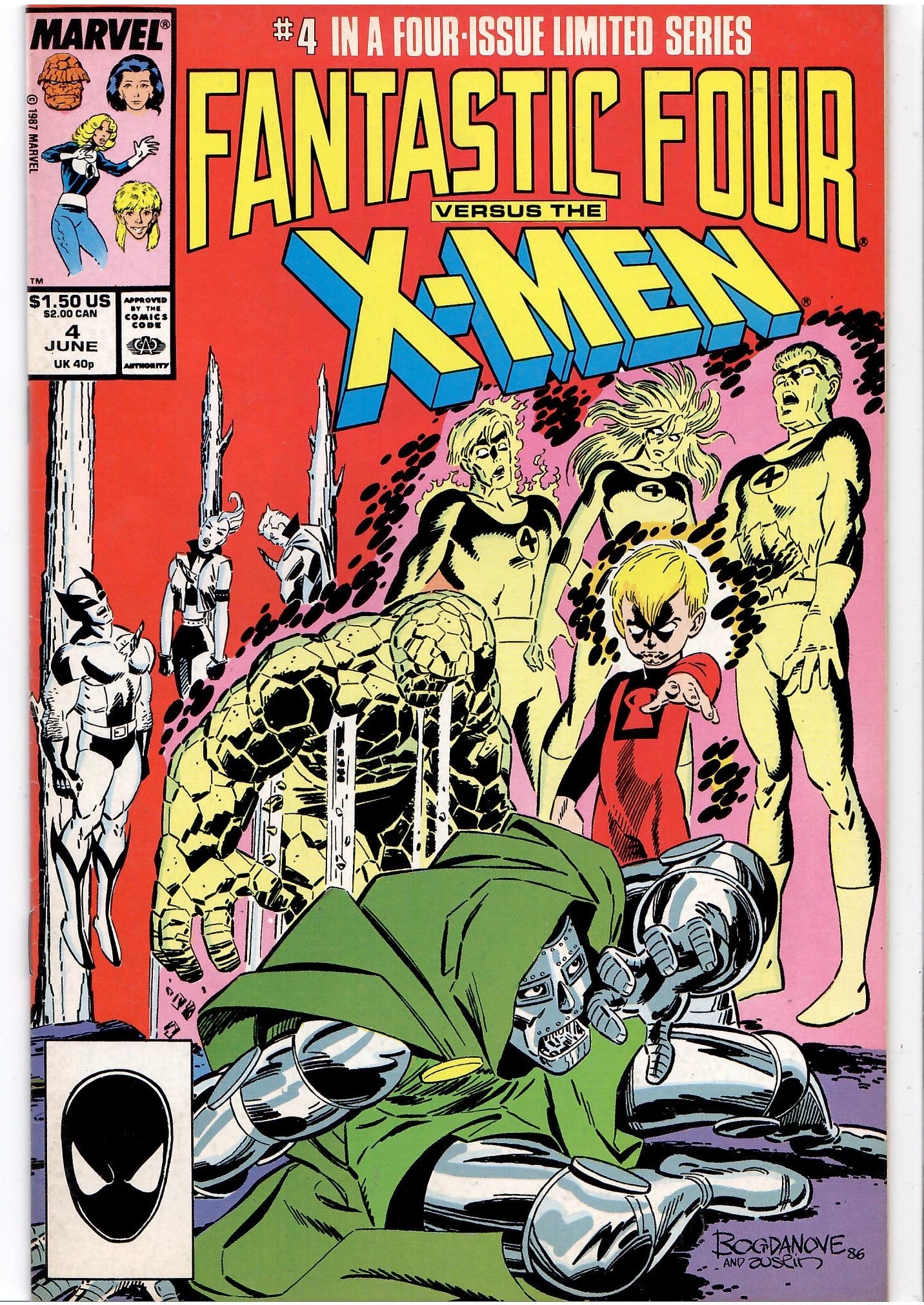 Fantastic Four vs. X-Men #1-4 (1987) Full set Doom Fine