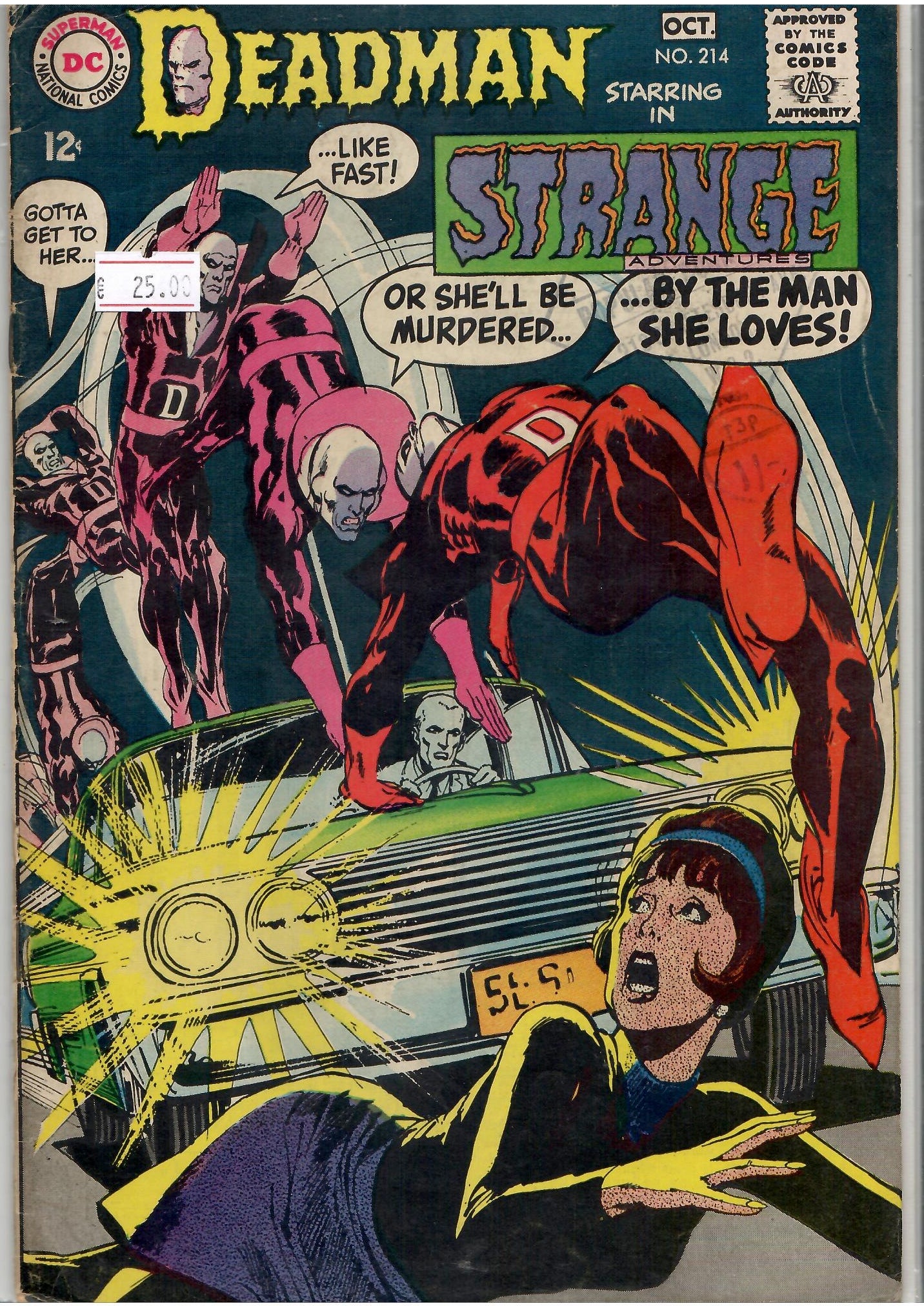 Strange Adventures #214(1968) Deadman Neal Adams art Vg+