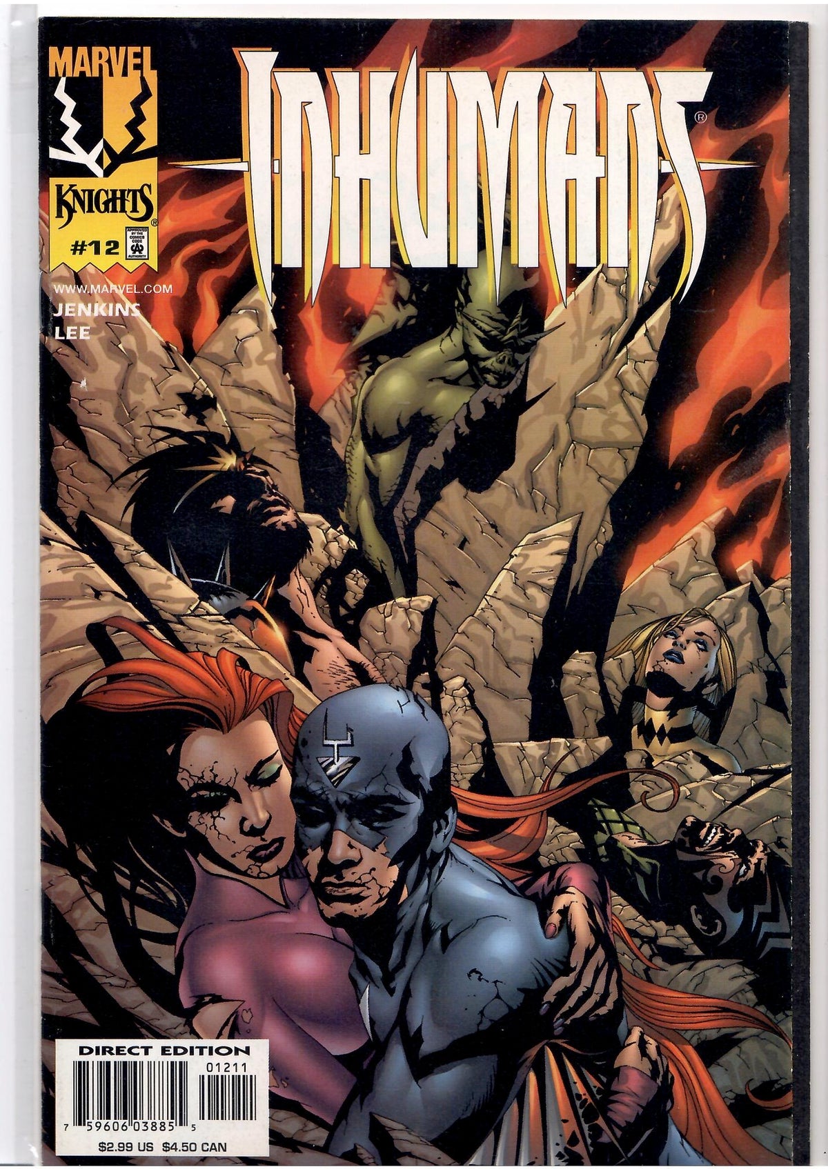 Inhumans #1-12 (1998) Colección completa Número clave 1° Yelena Black Widow VF