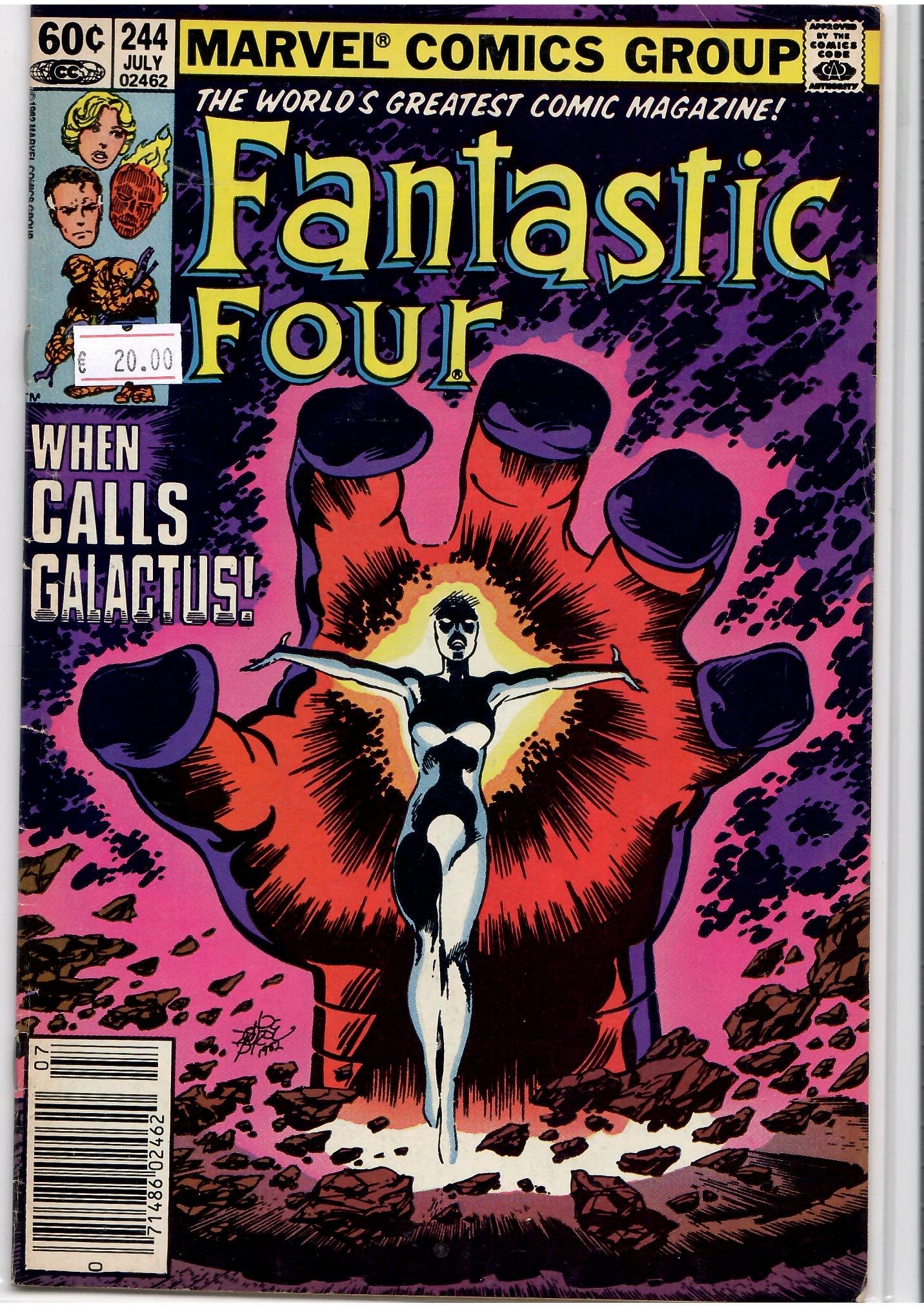Fantastic Four #244 (1982) 1° Nova Galactus Herald VG+ - French Comics Lovers