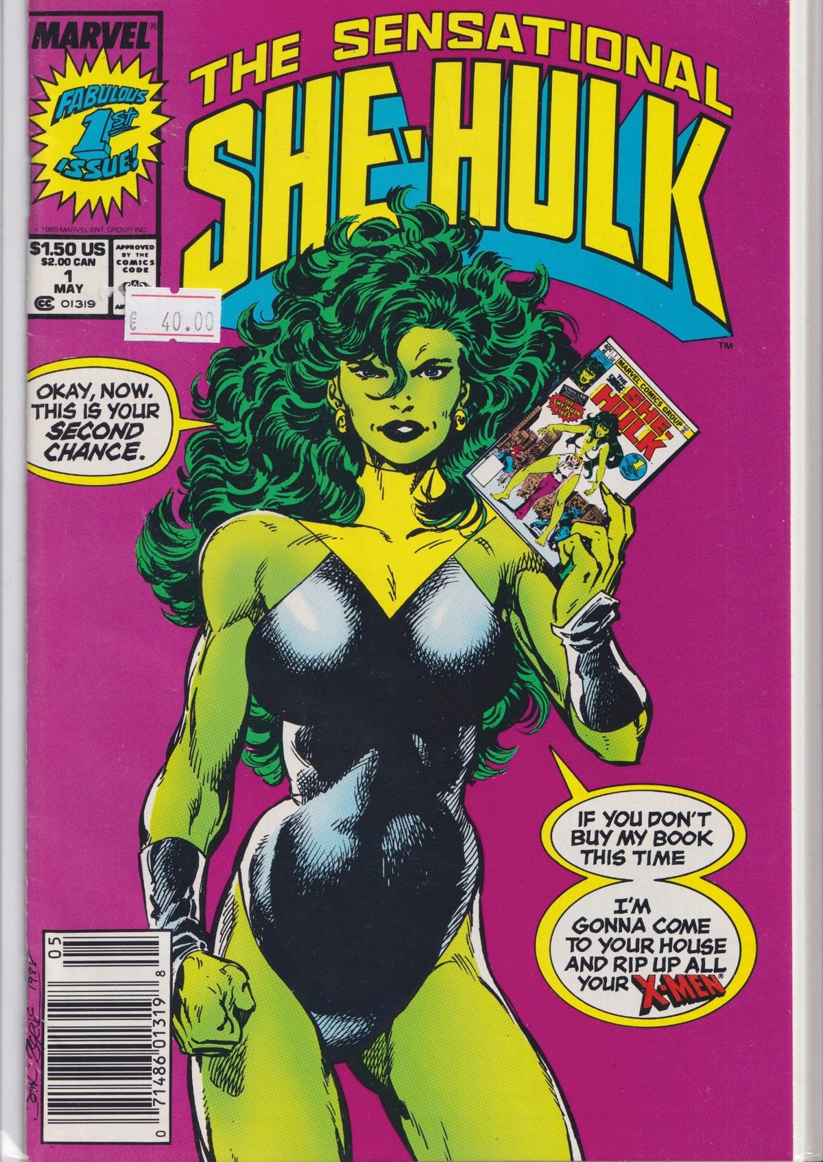 Sensational She-Hulk #1 (1989) Byrne story and art Newstand very Fine