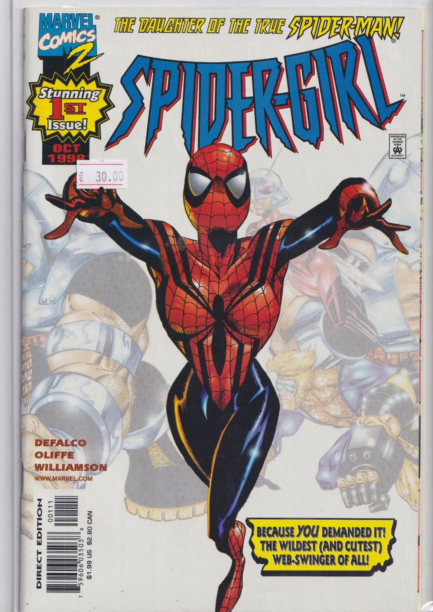 Spider-Girl #1 (1998) Spider-Man's daughter May Parker very Fine