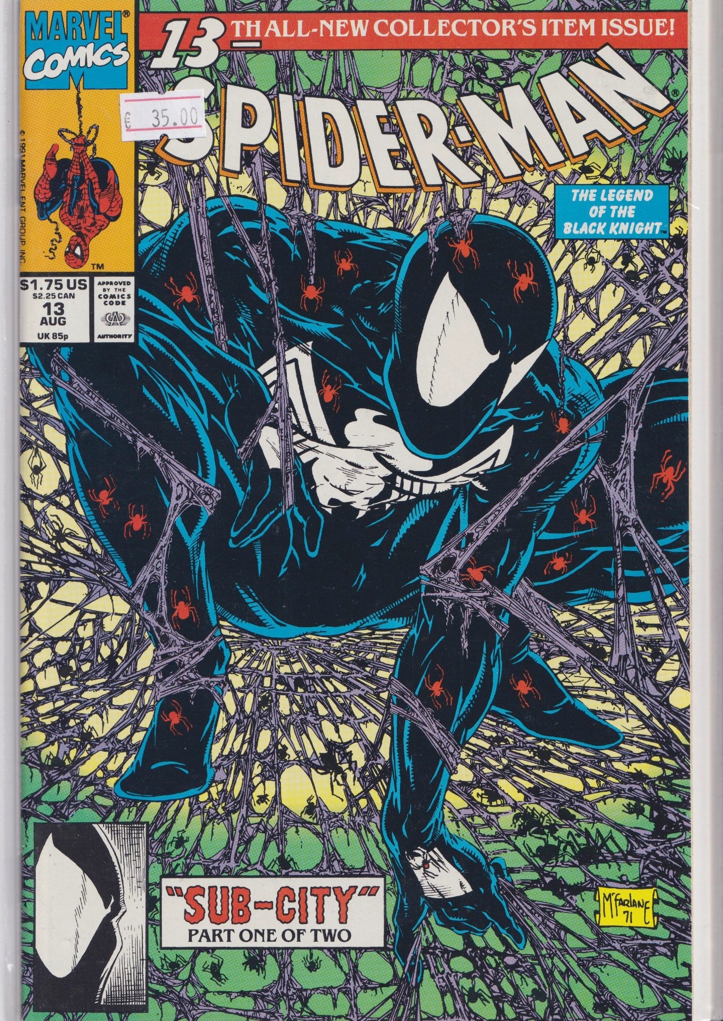 Spider-Man #13 (1990) McFarlane Hommage cover VF