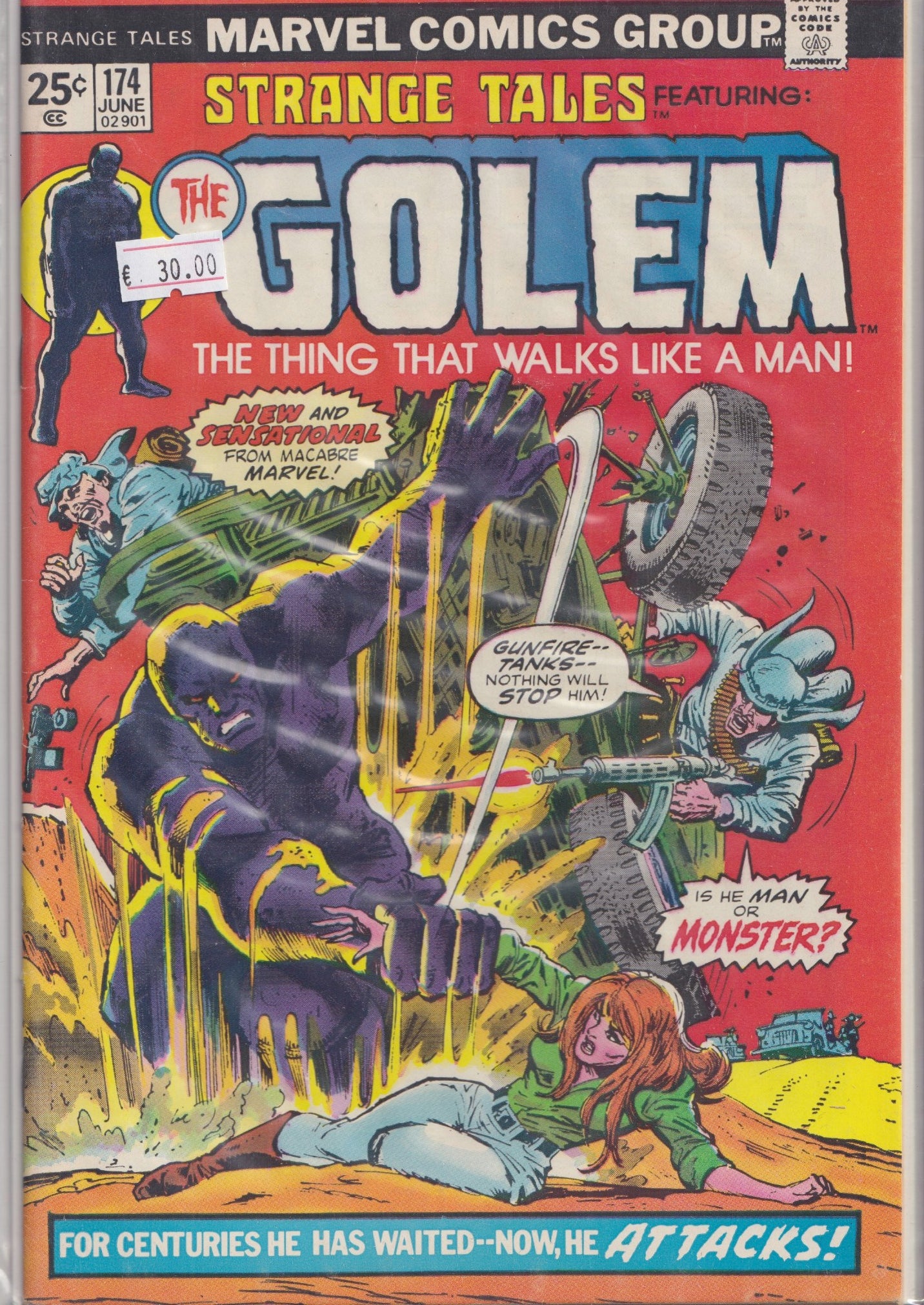 Strange Tales #174 (1974) 1° Golem Very Fine