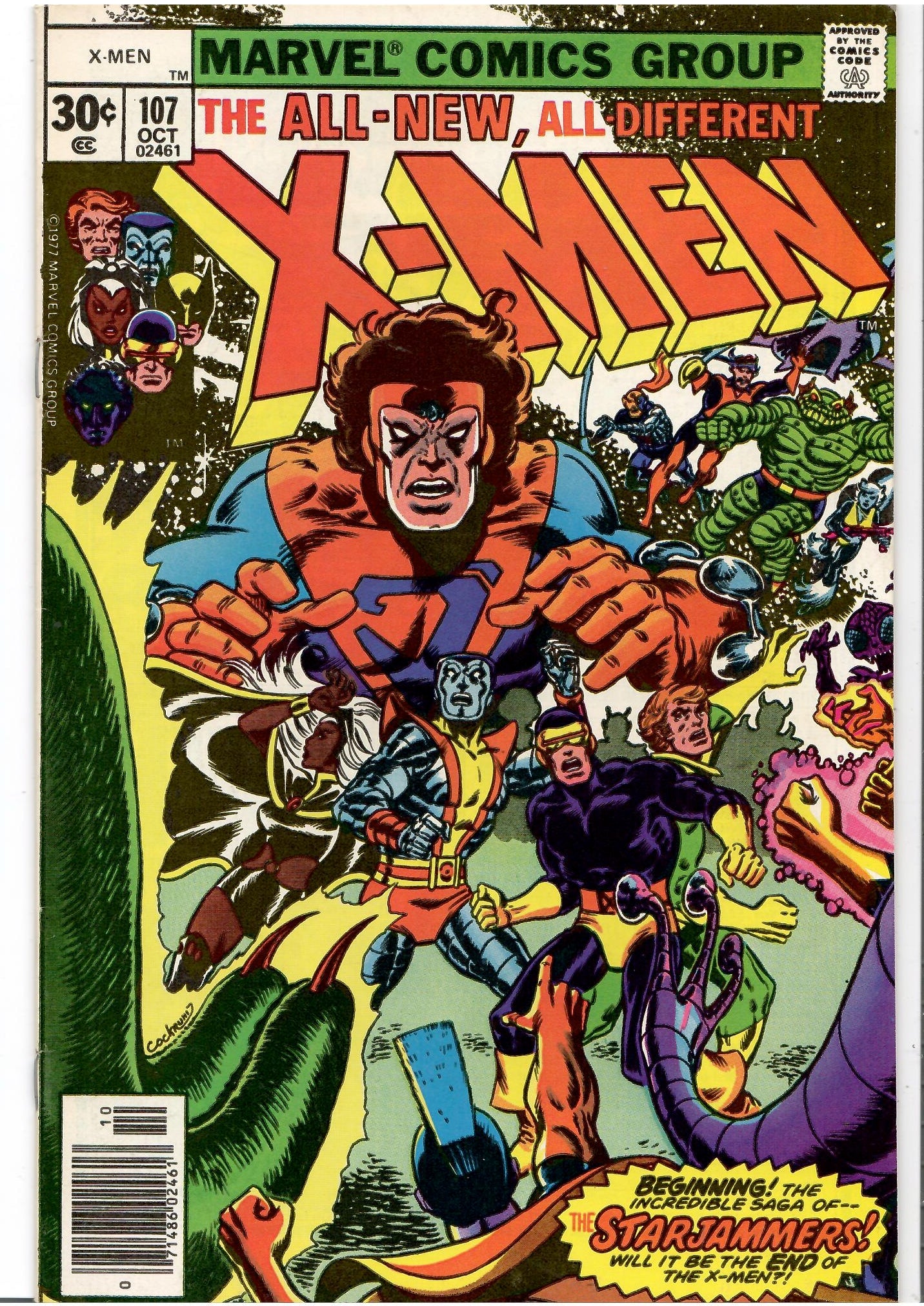 Uncanny X-Men #107 (1977) 1° Starjammers Cockrum Very Fine