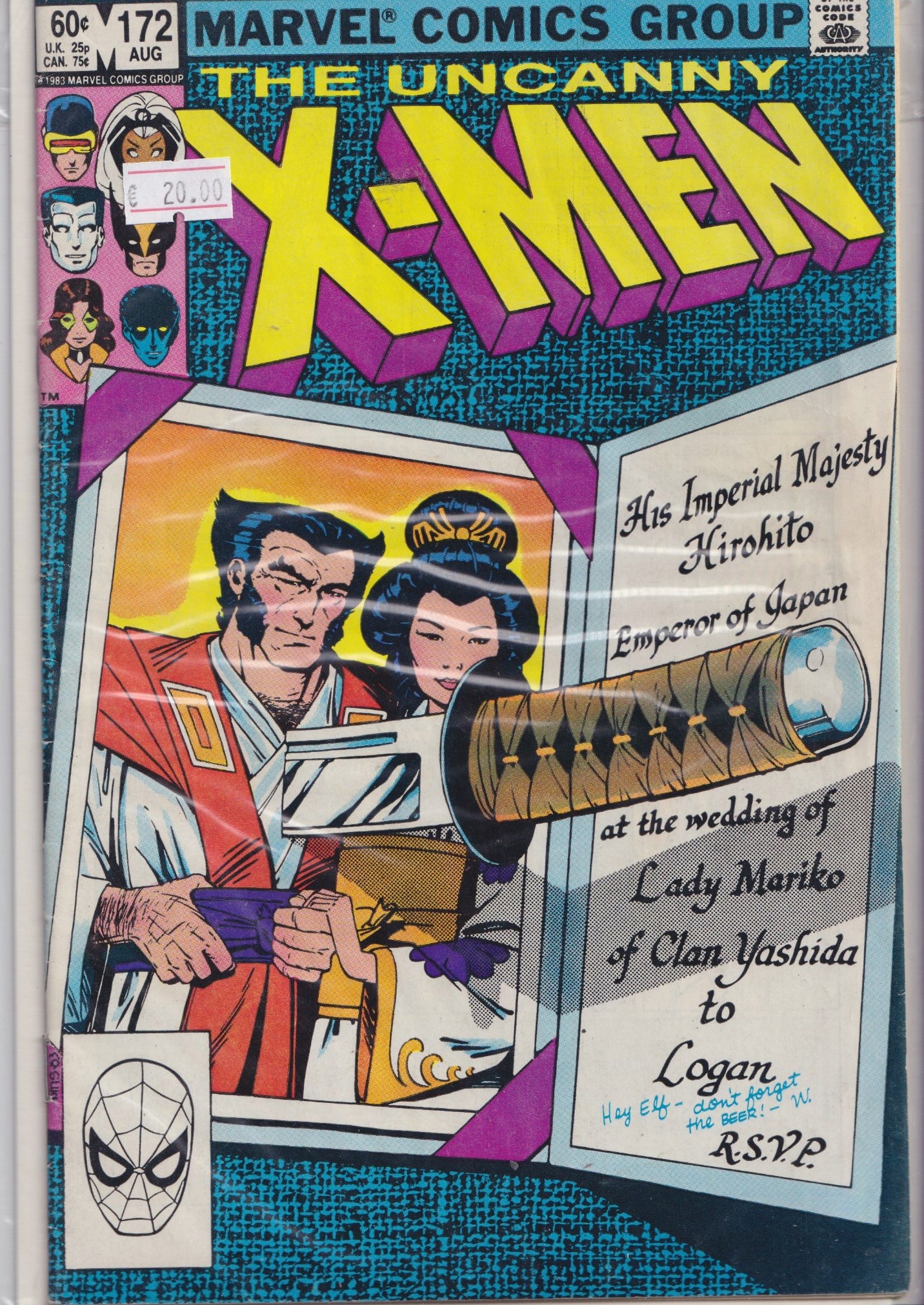 Uncanny X-Men #172 (1983) Wolverine Paul Smith very Fine