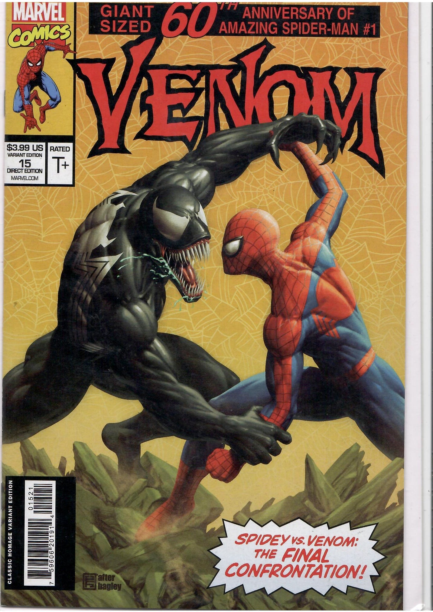 Venom #15 (2021) Homage Spider-Man cover Very Fine