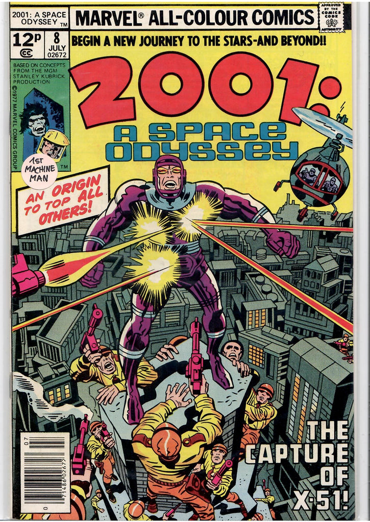 2001 a Space Odyssey #8 (1976) Key issue 1° Machine Man Kirby  Very Fine