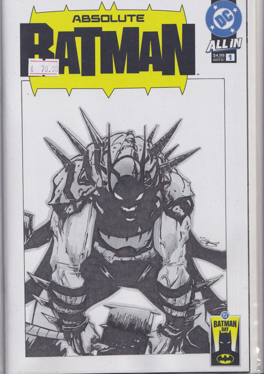 Absolute Batman #1 (2025) Batman Day edition original sketch cover NM