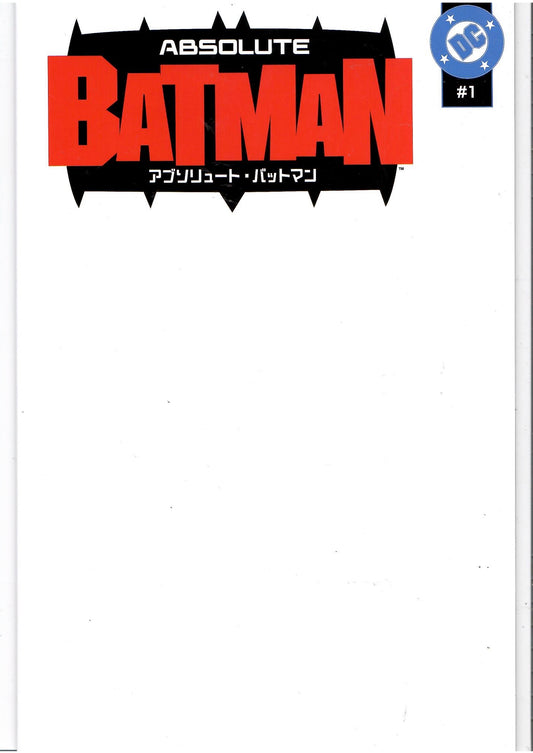 Absolute Batman #1 (2026) rare Blank japan edition 1° wave NM FCL