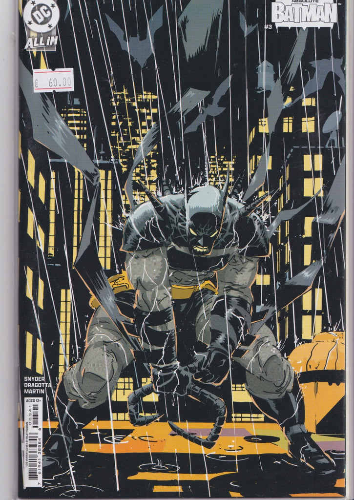 Absolute Batman #3 (2025) 1° Print Limited 1 for 25 Variant Cover NM