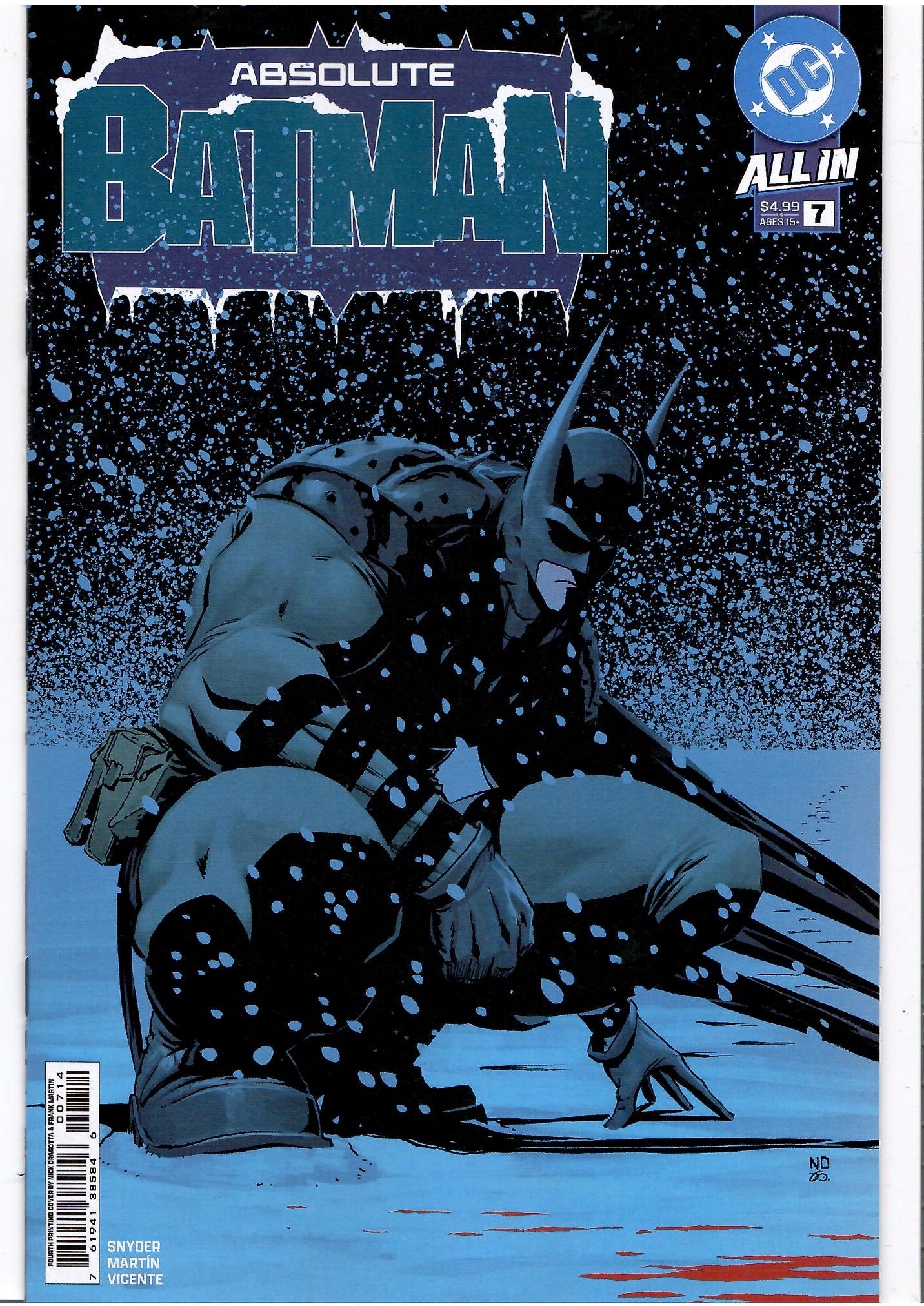 Absolute Batman #7 (2025) 4° Printing  intro Mr Freeze NM