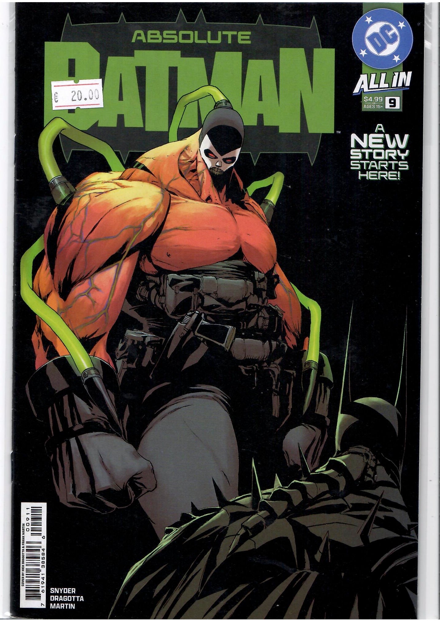 Absolute Batman #9 (2025) intro Bane 1° print NM